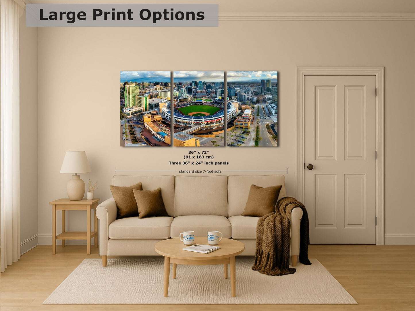 San Diego Padres Baseball Petco Park Skyline Print – MLB Stadium Wall Art for Sports Fans & Home Decor