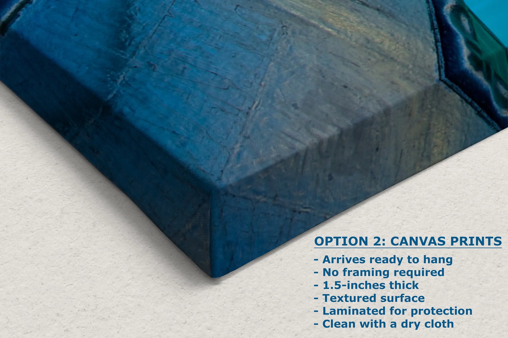 a close up of a piece of blue wood