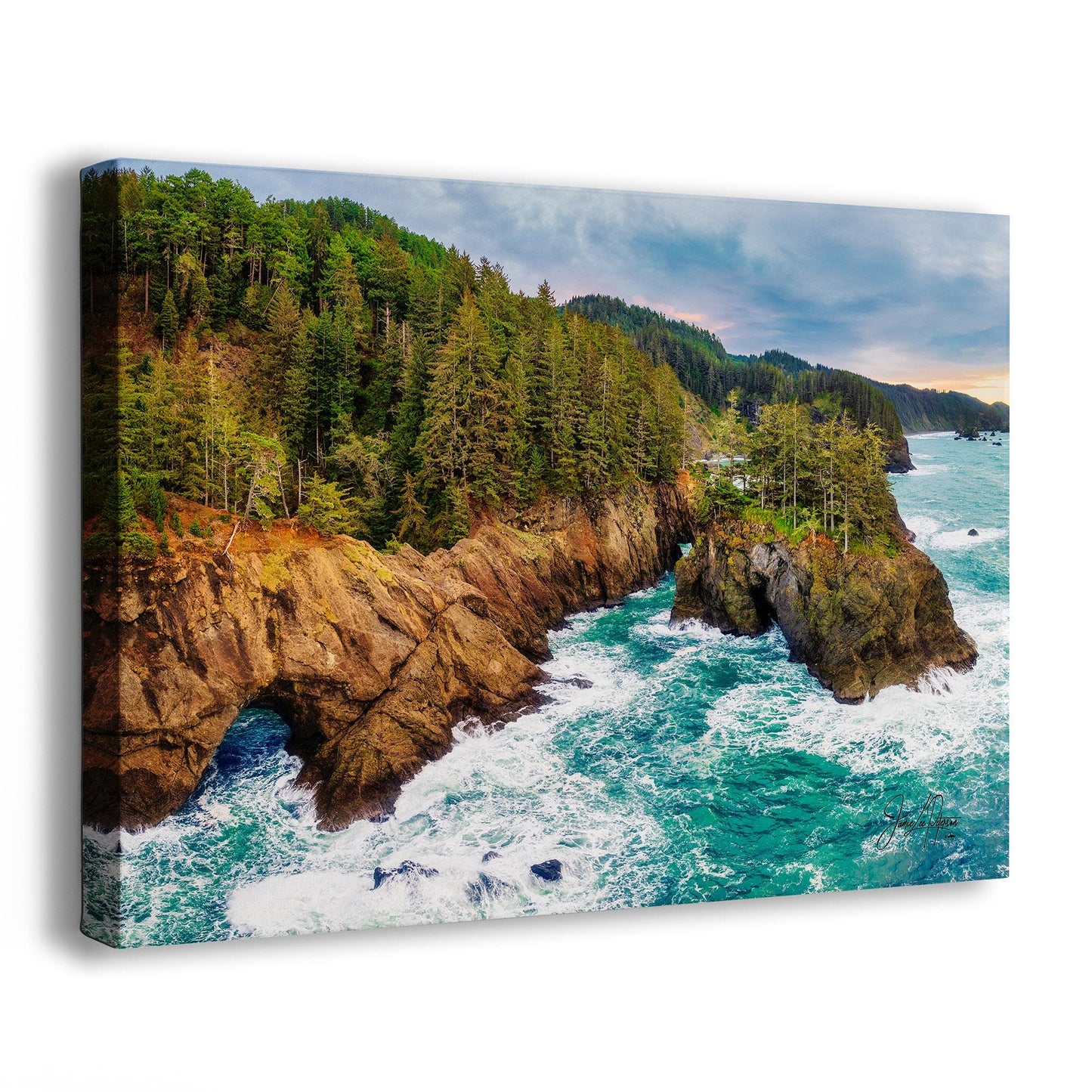 Oregon Coast Ocean Picture, Pacific Northwest Nature Photo Relaxation Artwork for Meditation, Apartment, Office & House Décor