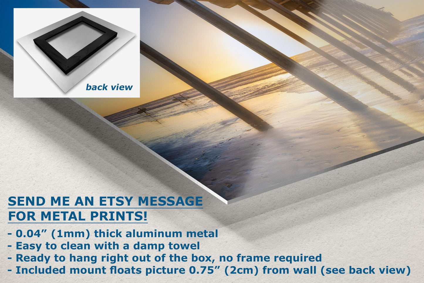 Southern California Coastline Ocean Picture Nature Photo, Relaxation Artwork, La Jolla Scripps Pier Wall Art, Coastal Sunset Decor,