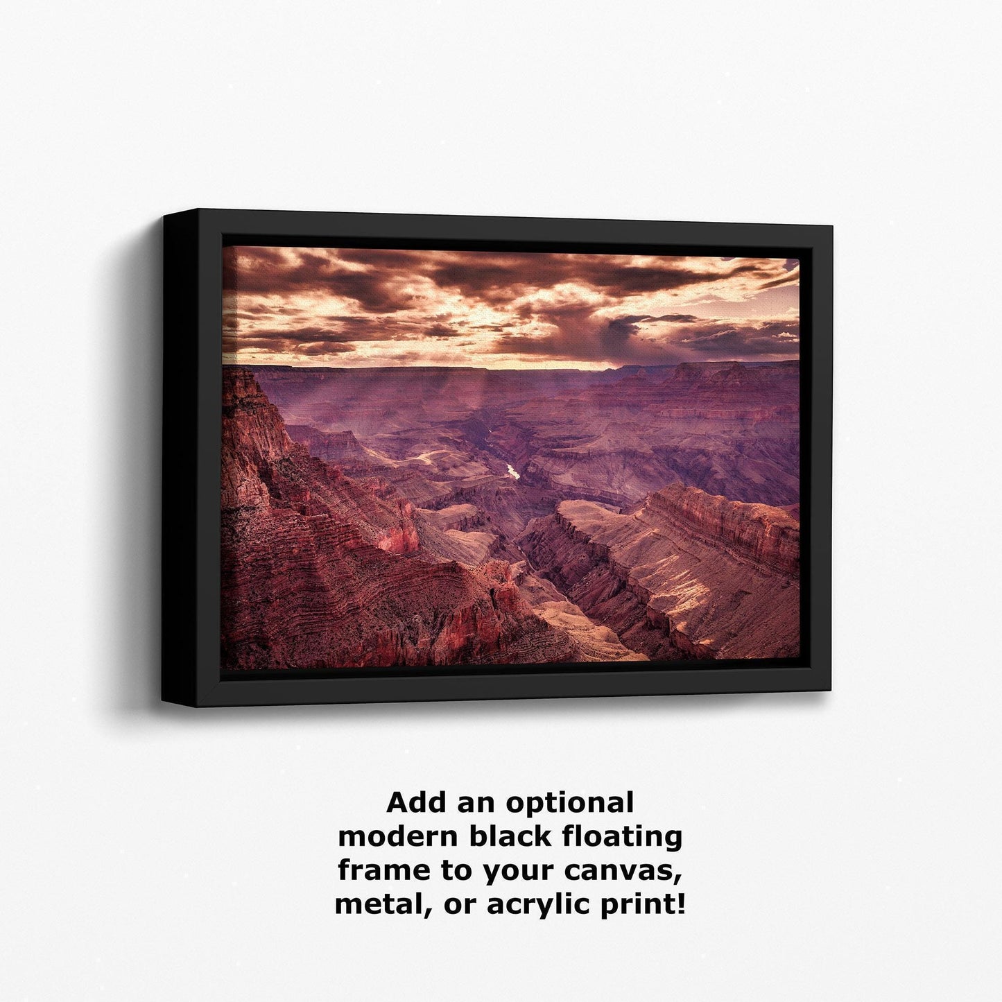 Grand Canyon National Park, Arizona Desert Picture Sunset Nature Photo, Bohemian Style Relaxation Artwork for Meditation, Apartment, Office & House Décor