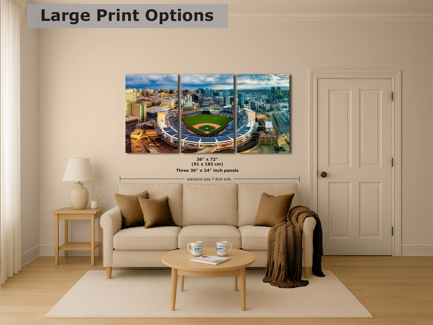 San Diego Padres Baseball Petco Park SD Skyline Print – MLB Stadium Wall Art for Sports Fans & Home Decor