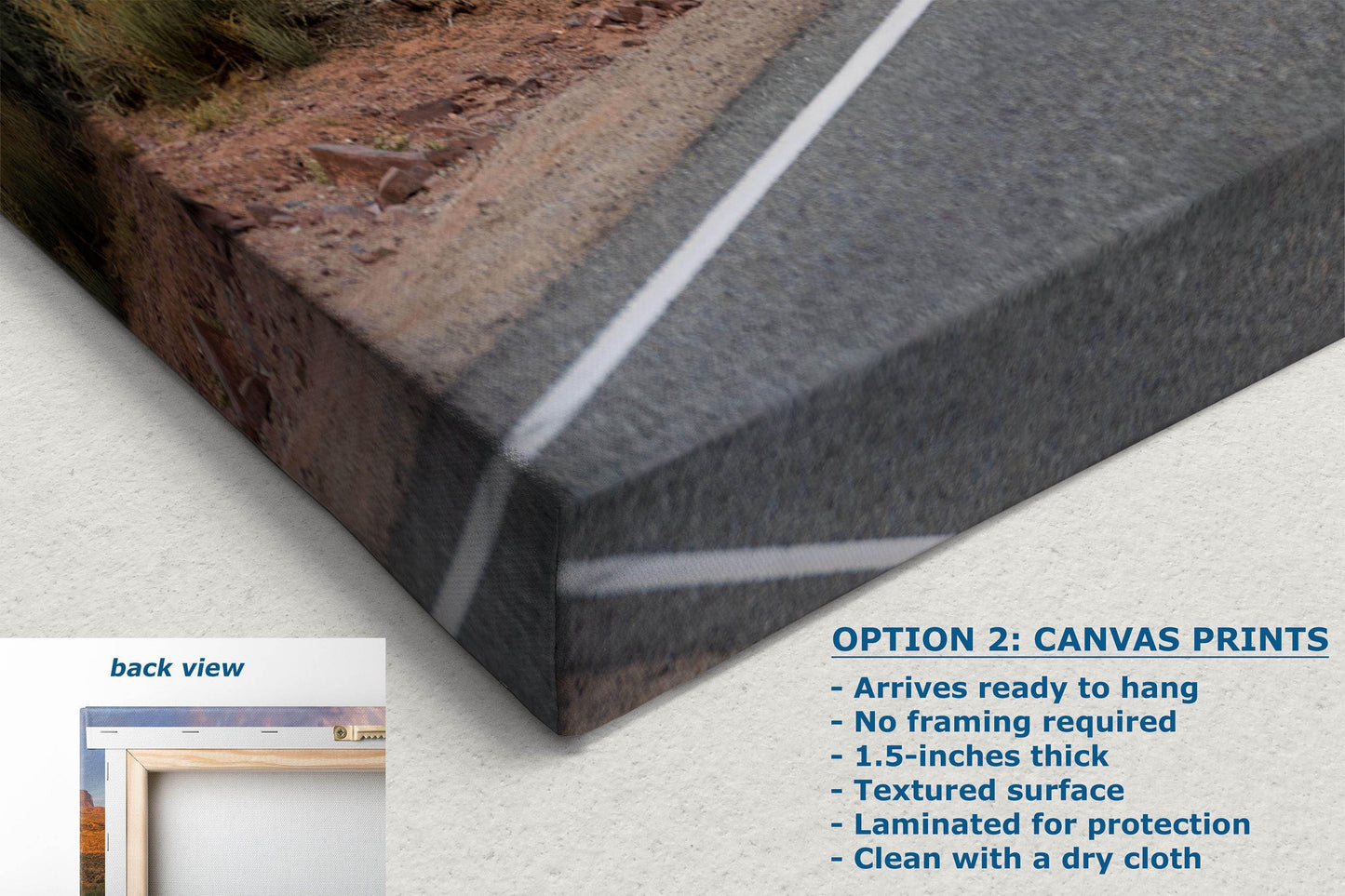 Monument Valley Arizona Desert Picture Nature Photo, Forrest Gump View Bohemian Style Relaxation Artwork for Meditation, Apartment, Office & House Décor