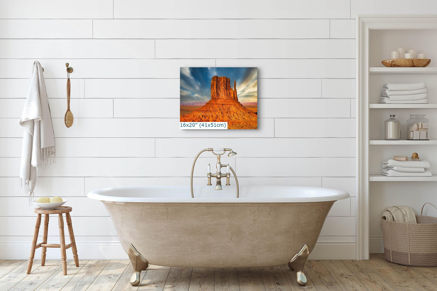 Monument Valley Arizona Desert Picture Nature Photo, Bohemian Style Relaxation Artwork for Meditation, Apartment, Office & House Décor