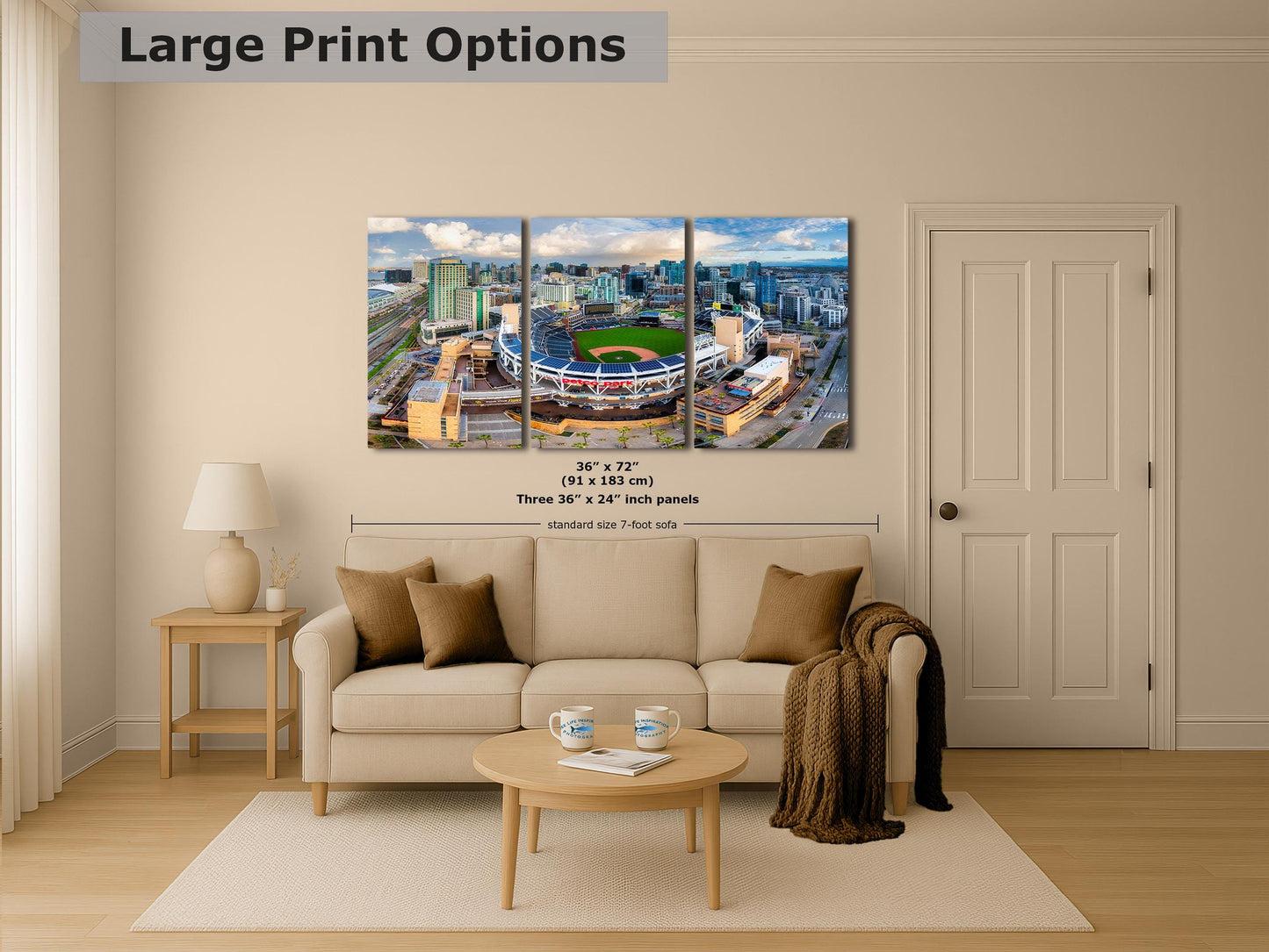 San Diego Padres Baseball Petco Park SD Skyline Print – MLB Stadium Wall Art for Sports Fans & Home Decor