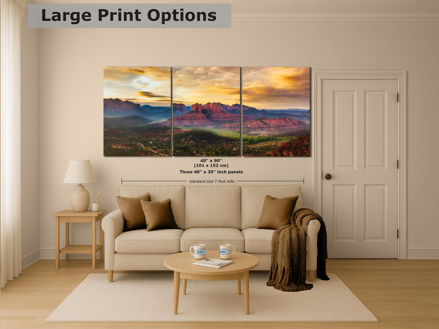 Cathedral Rock View, Sedona Arizona Desert Picture Nature Photo Relaxation Artwork for Meditation, Office, and House Decor