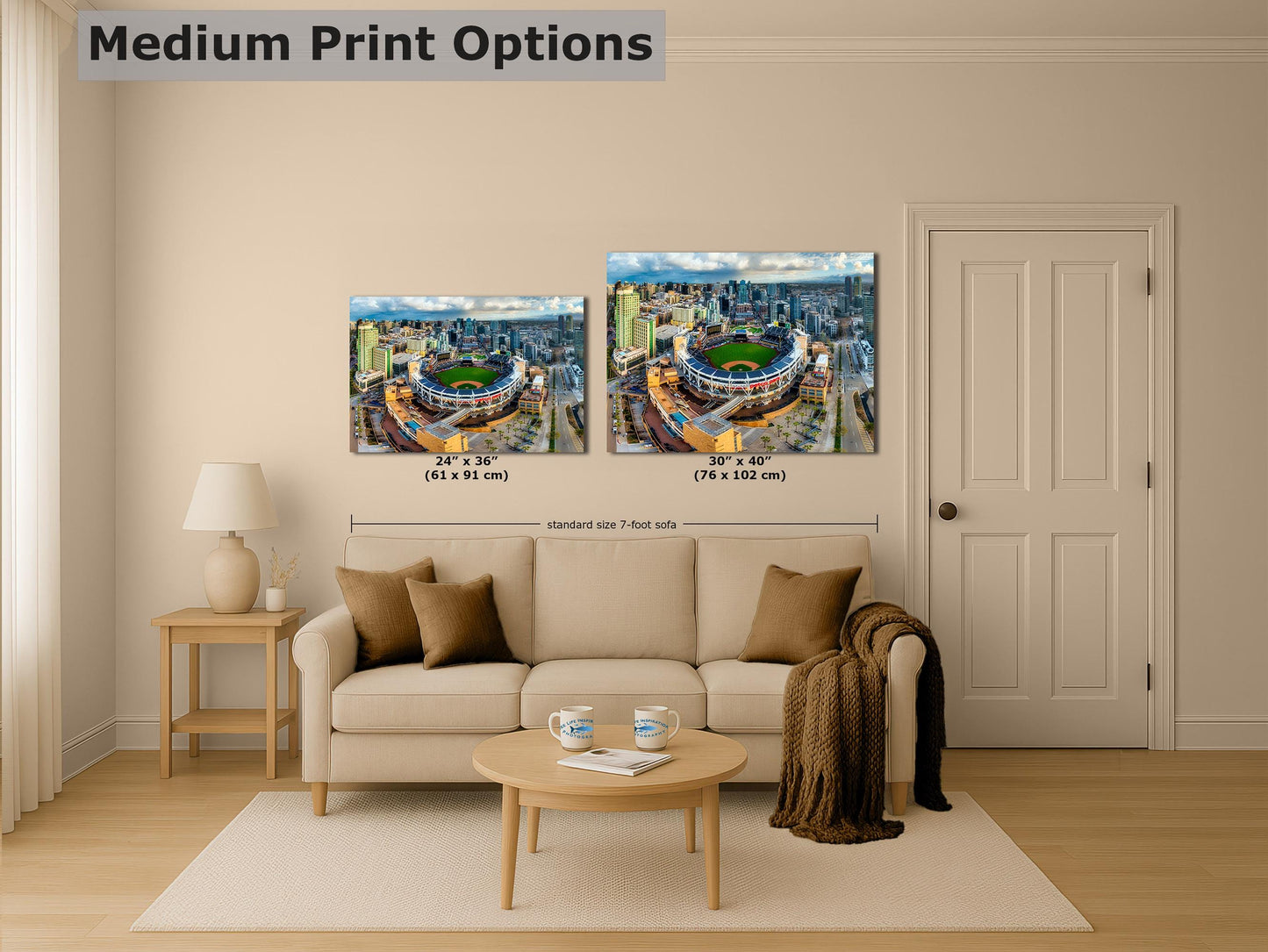 San Diego Padres Baseball Petco Park Skyline Print – MLB Stadium Wall Art for Sports Fans & Home Decor