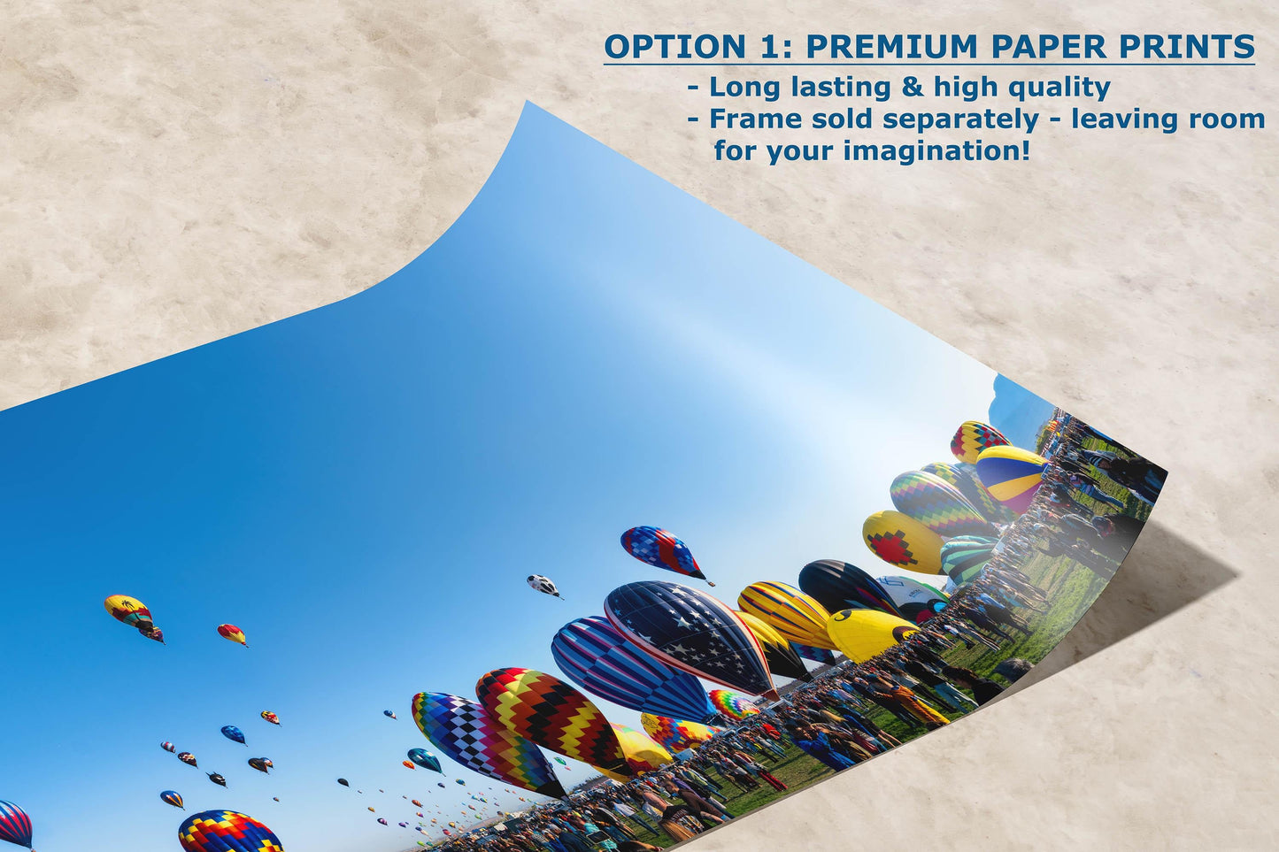 Hot Air Balloon Festival Mass Ascension Panorama Photo | Albuquerque New Mexico Balloon Fiesta Wall Art | Office, Cubicle & House Decor