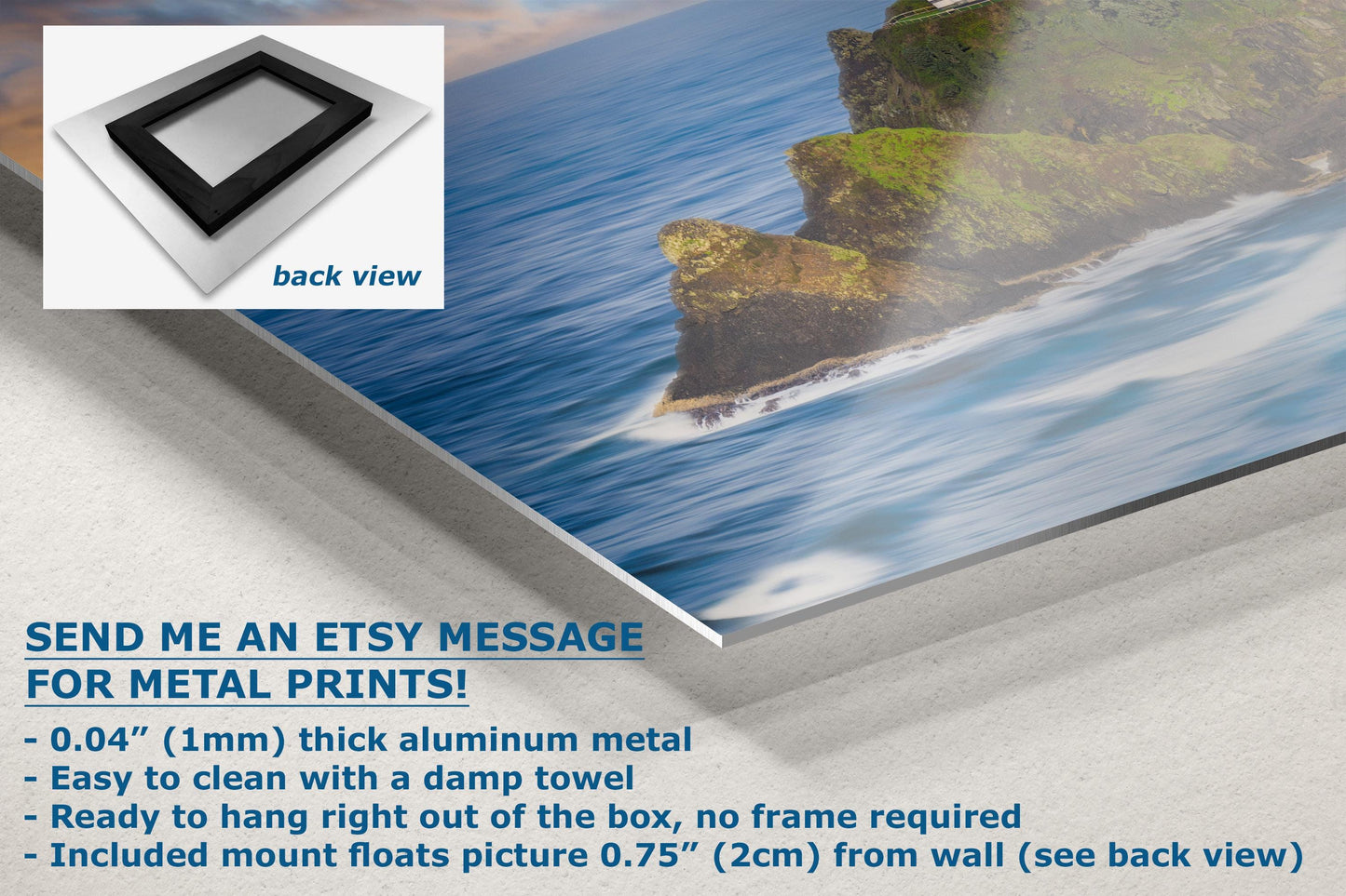 Heceta Head Lighthouse Picture, Oregon Coast Ocean Picture, Pacific Northwest Beach Photo Framed Coastal Decor for Ocean Lovers