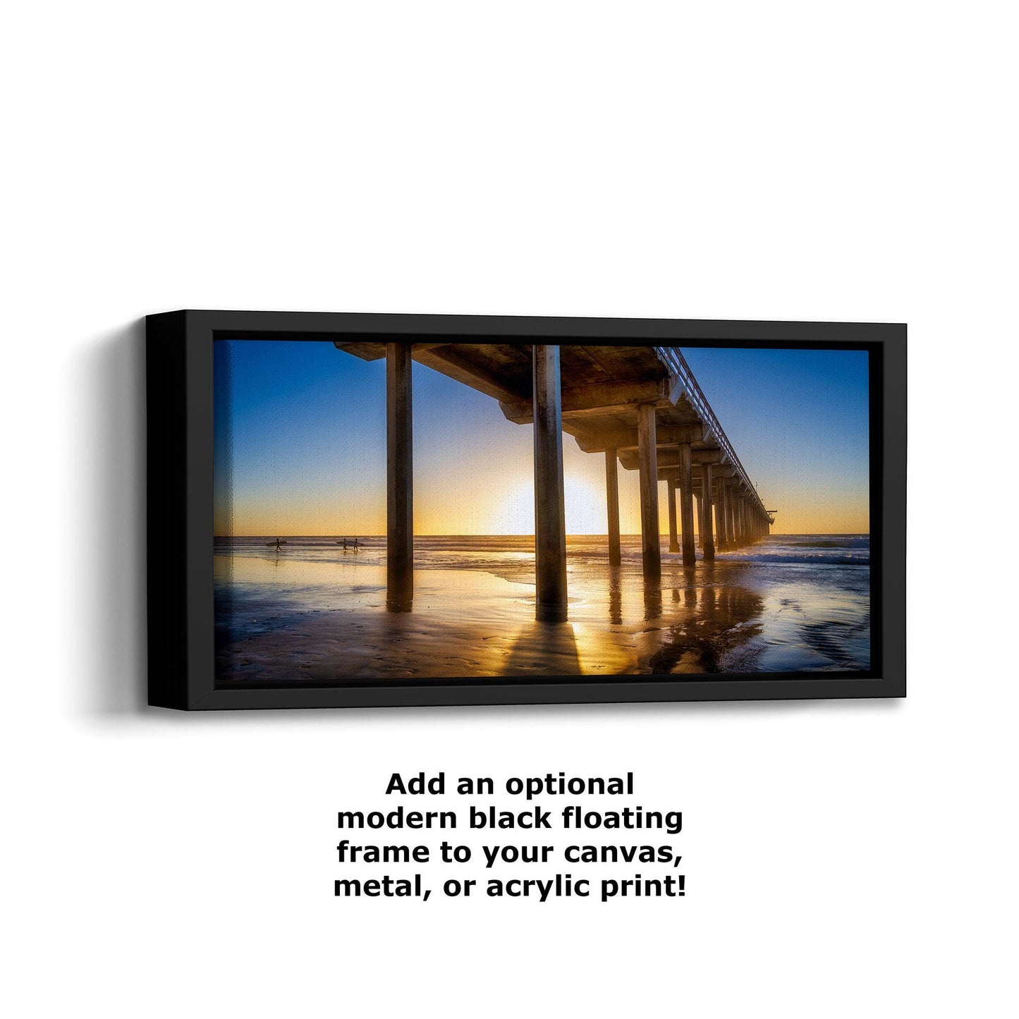 Southern California Coastline Ocean Picture Nature Photo, Relaxation Artwork, La Jolla Scripps Pier Wall Art, Coastal Sunset Decor,