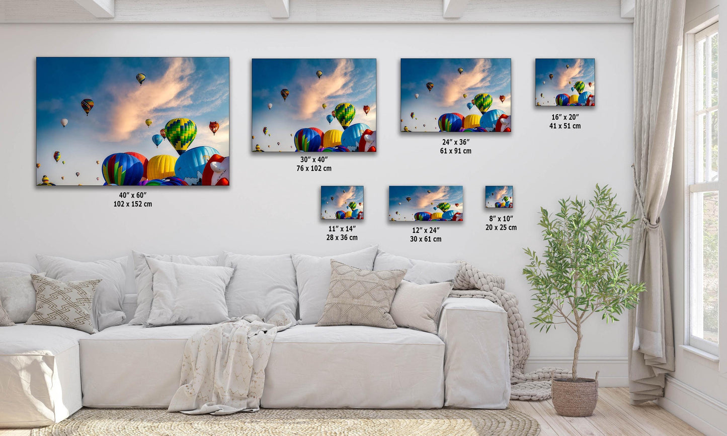Hot Air Balloon Festival | Albuquerque New Mexico Balloon Fiesta Wall Art | Office, Cubicle & House Decor