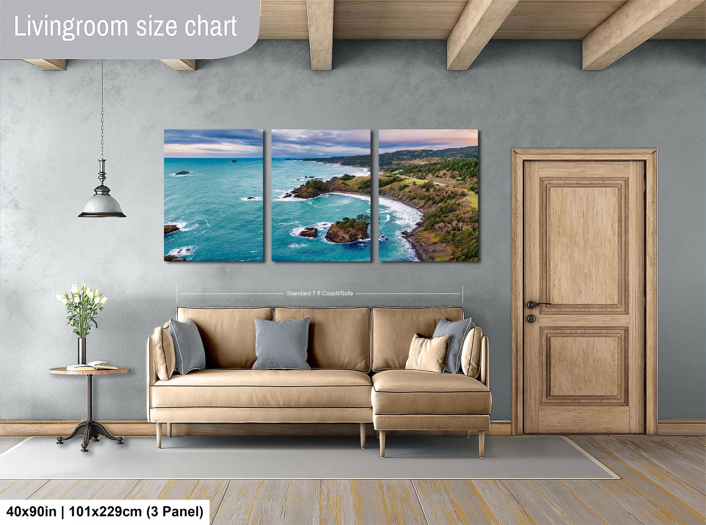 Oregon Coastal Art Print: Serene Nature Landscape of Pacific Ocean Rocky Shore Scene for Anniversary, Housewarming, and Birthday Gifts