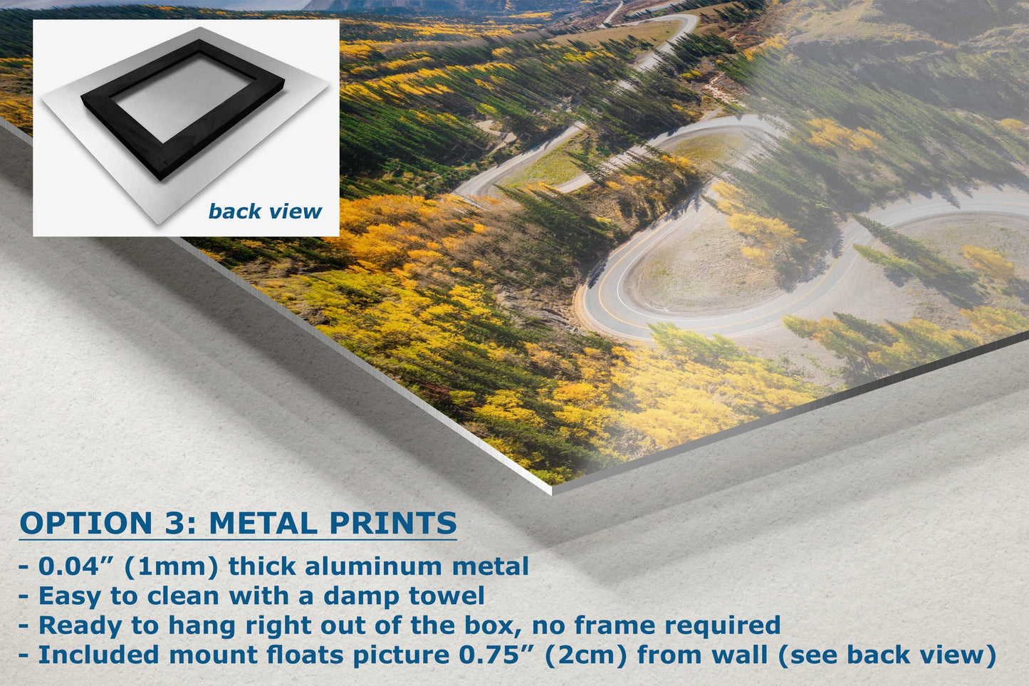 Colorado San Juan Mountain Picture, Fall Colors Aspen Trees Forest, Million Dollar Highway Nature Photo for Relaxation Artwork, Meditation and House Decor