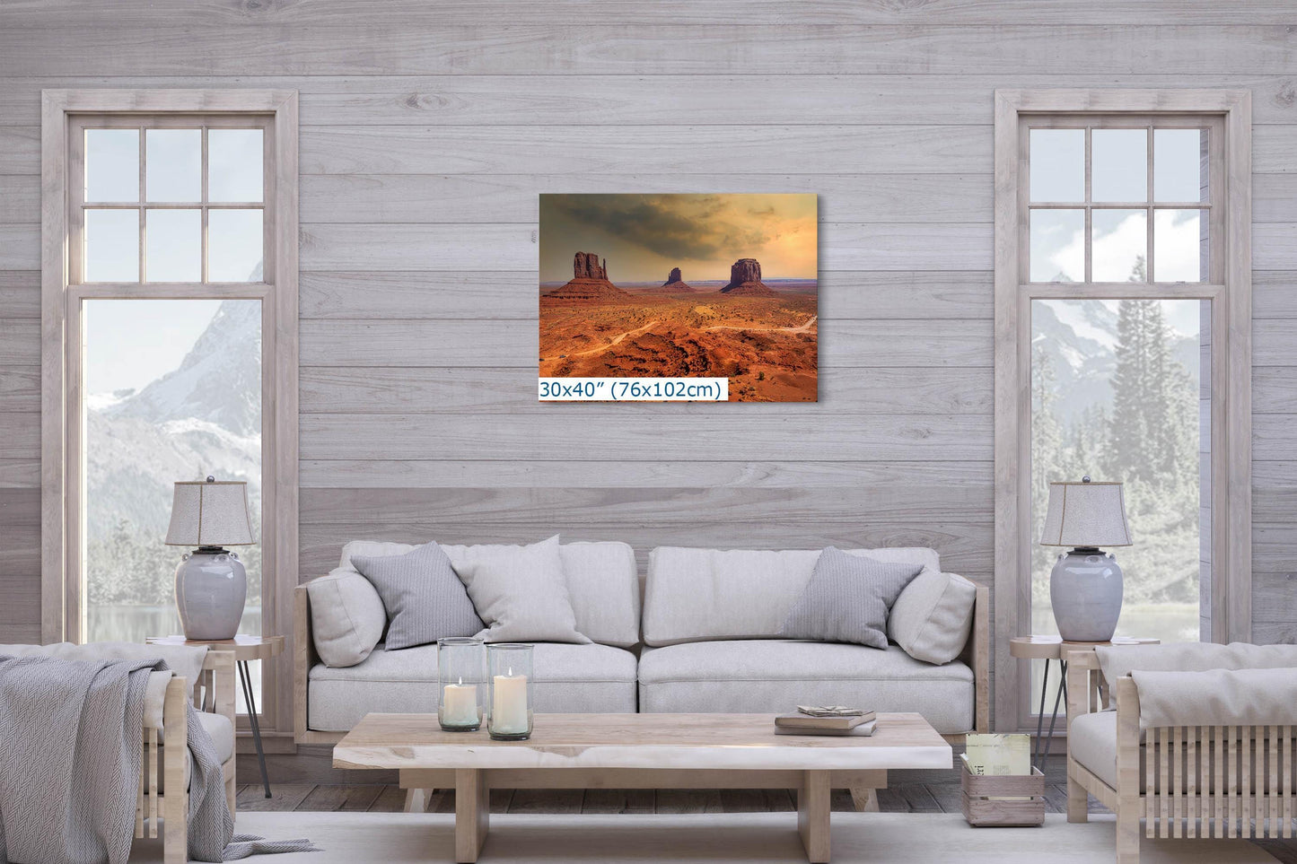 Monument Valley Butte Wall Art Print, Southwestern Desert Panoramic Landscape Nature Decor, Arizona Wall Art Travel Gift, Utah Souvenir