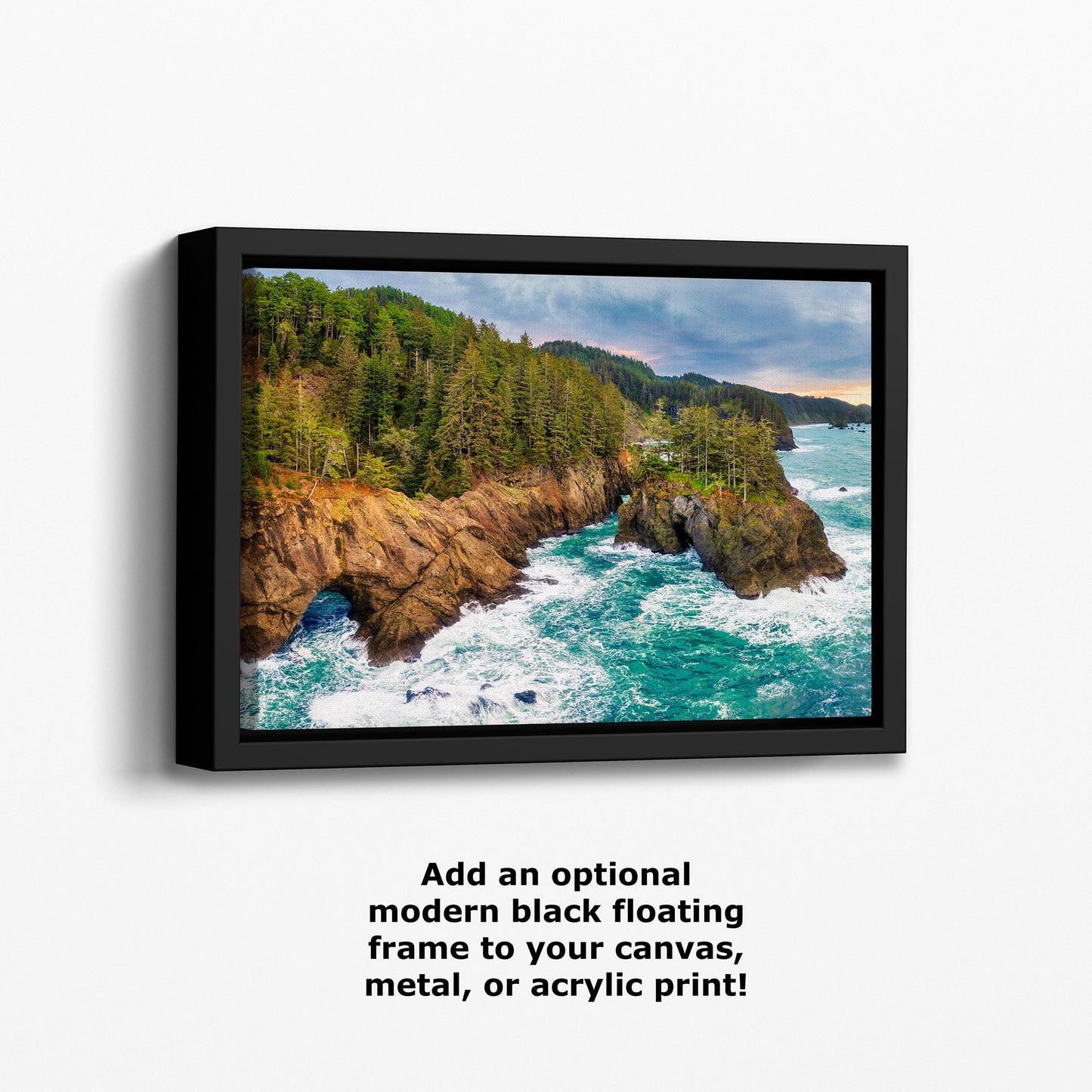 Oregon Coast Ocean Picture, Pacific Northwest Nature Photo Relaxation Artwork for Meditation, Apartment, Office & House Décor