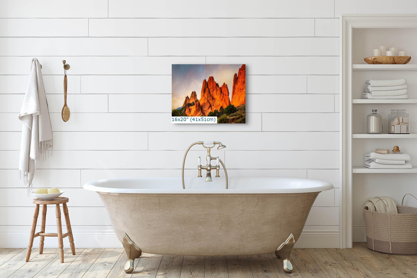 Garden of the Gods Colorado Mountain Picture, Vibrant Rocky Mountain Nature Photo for Meditation Relaxation and Bohemian Decor