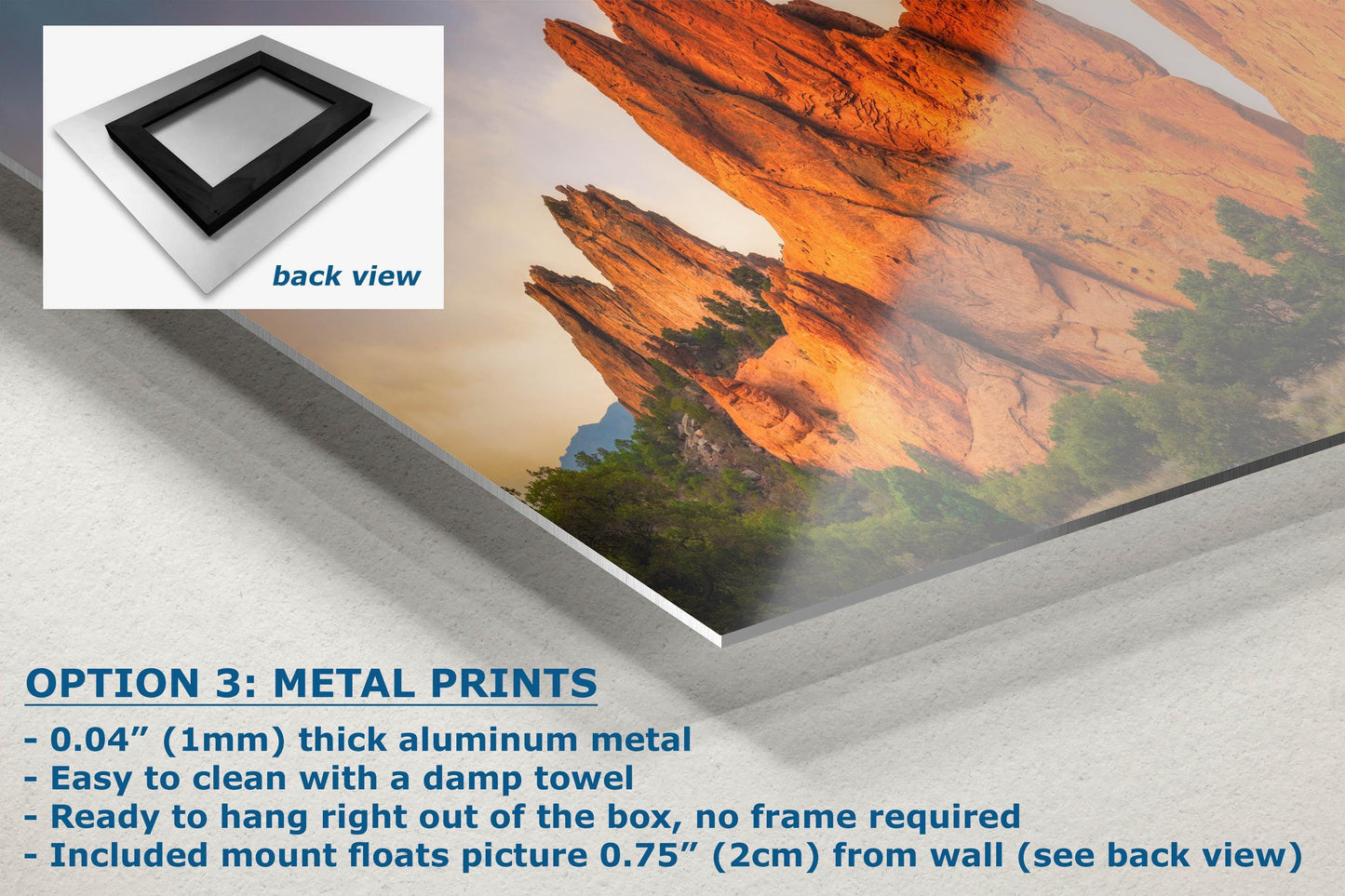 Garden of the Gods Colorado Mountain Picture, Vibrant Rocky Mountain Nature Photo for Meditation Relaxation and Bohemian Decor