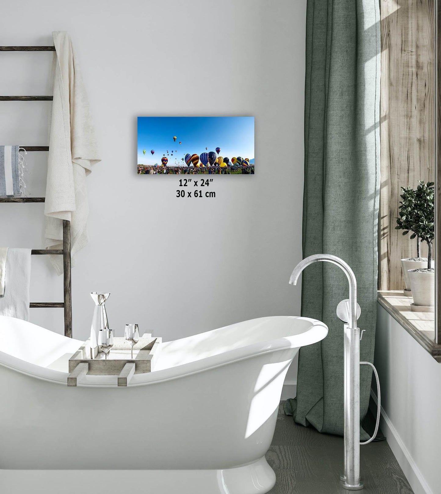 Hot Air Balloon Festival Mass Ascension Panorama Photo | Albuquerque New Mexico Balloon Fiesta Wall Art | Office, Cubicle & House Decor