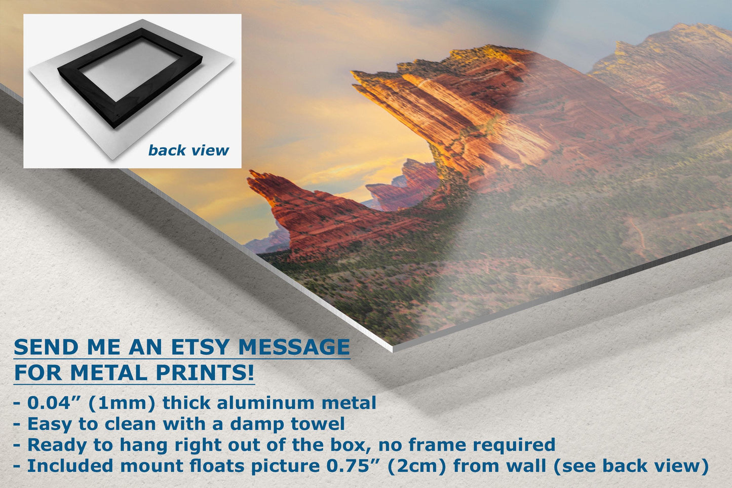 Courthouse Butte & Bell Rock Sedona Arizona Desert Picture, Southwestern Wall Art, Red Rock Scenic Nature Photo, House Decor Gift
