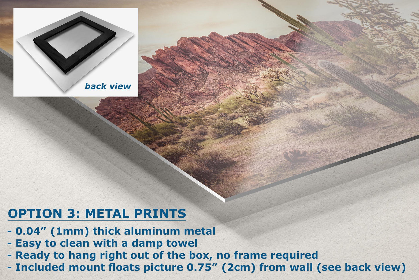 Arizona Desert Picture, Vintage Saguaro Cactus Artwork Nature Photo, Southwestern Wall Art of Superstition Mountains at Lost Dutchman State Park