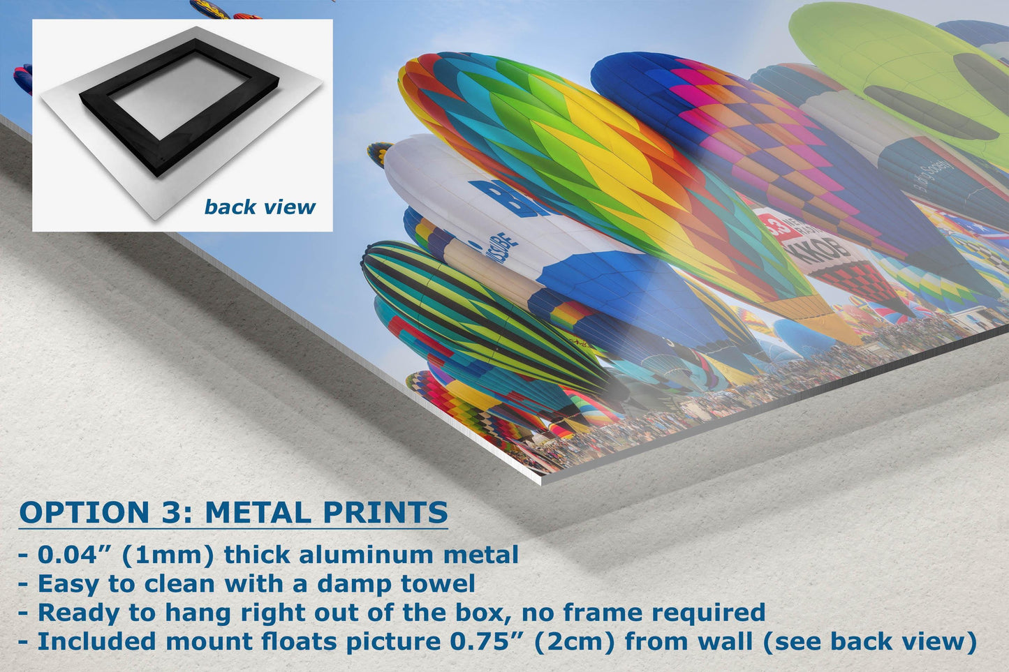 Hot Air Balloon Festival Mass Ascension Panorama Photo Lift Off | Albuquerque New Mexico Balloon Fiesta Wall Art | Office, Cubicle & House Decor