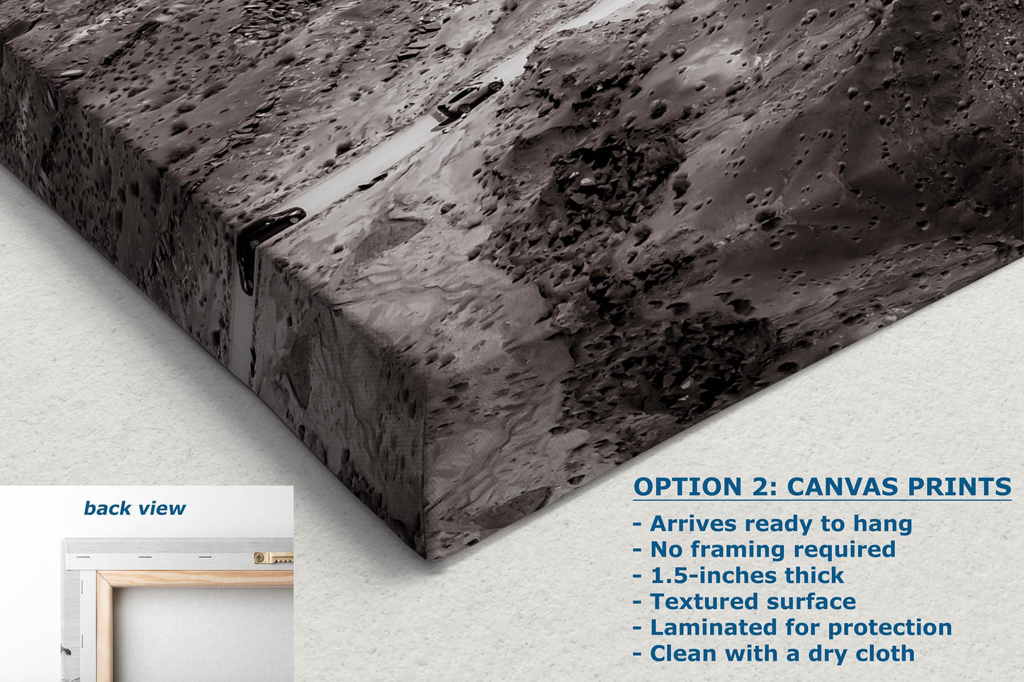 Monument Valley Arizona Desert Picture, Black and White Nature Photo, Bohemian Style Relaxation Artwork for Meditation, Apartment, Office & House Décor