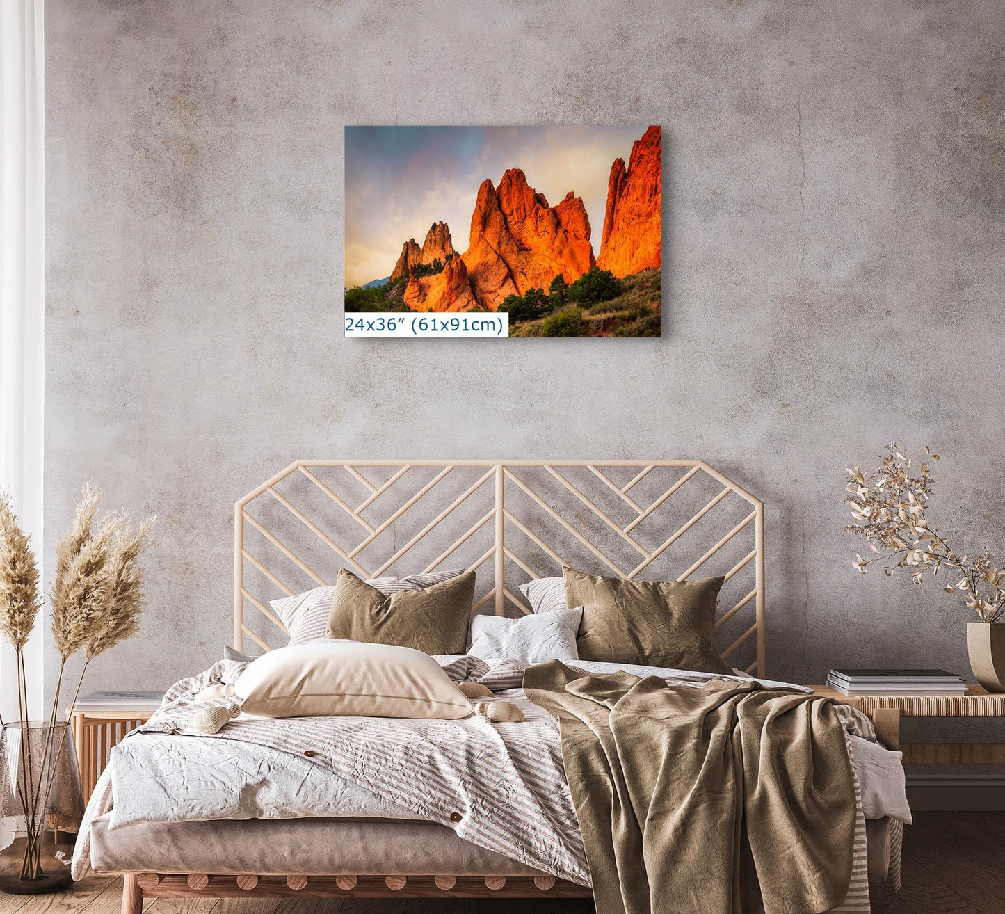 Garden of the Gods Colorado Mountain Picture, Vibrant Rocky Mountain Nature Photo for Meditation Relaxation and Bohemian Decor