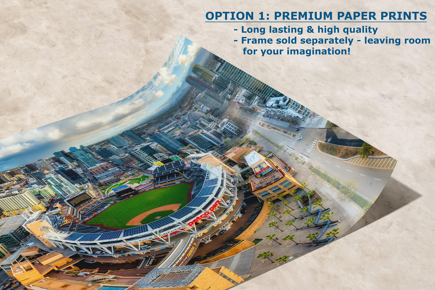 San Diego Padres Baseball Petco Park Skyline Print – MLB Stadium Wall Art for Sports Fans & Home Decor