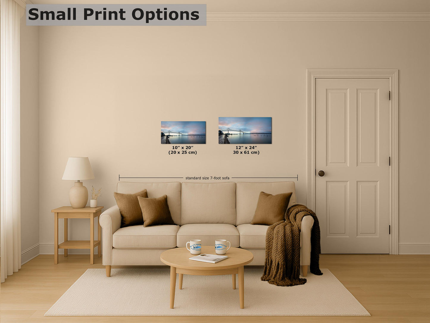 Astoria-Megler Bridge Picture, Oregon Coast Ocean Picture, Pacific Northwest Relaxation Decor for Meditation, Office, and House Decor