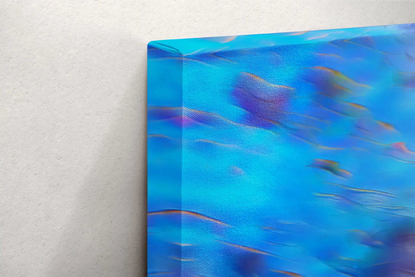 Airstream Rally on the beach at sunset art canvas corner close up