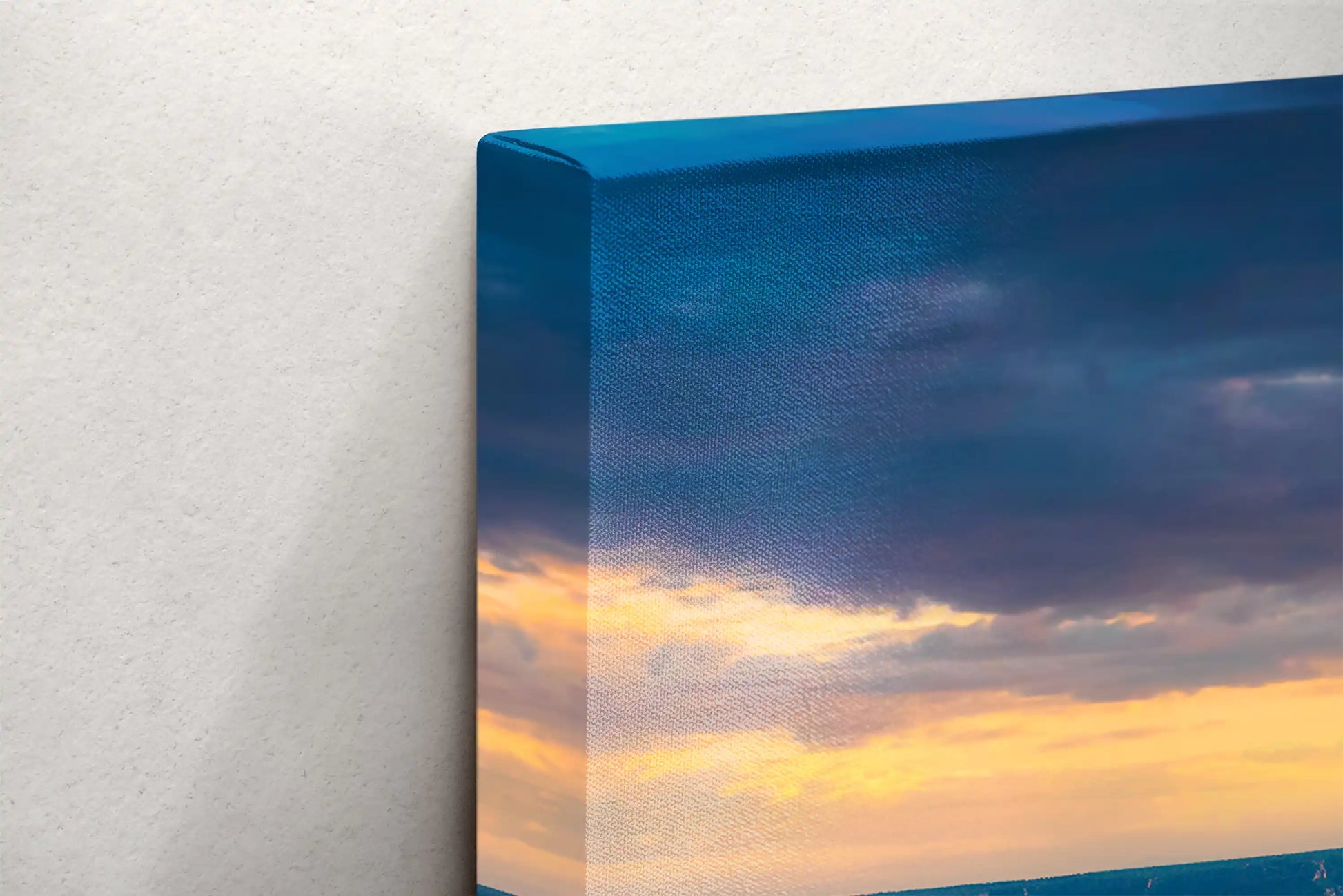 Cape Royal of Grand Canyon Sunset Wall Decor corner of canvas close up