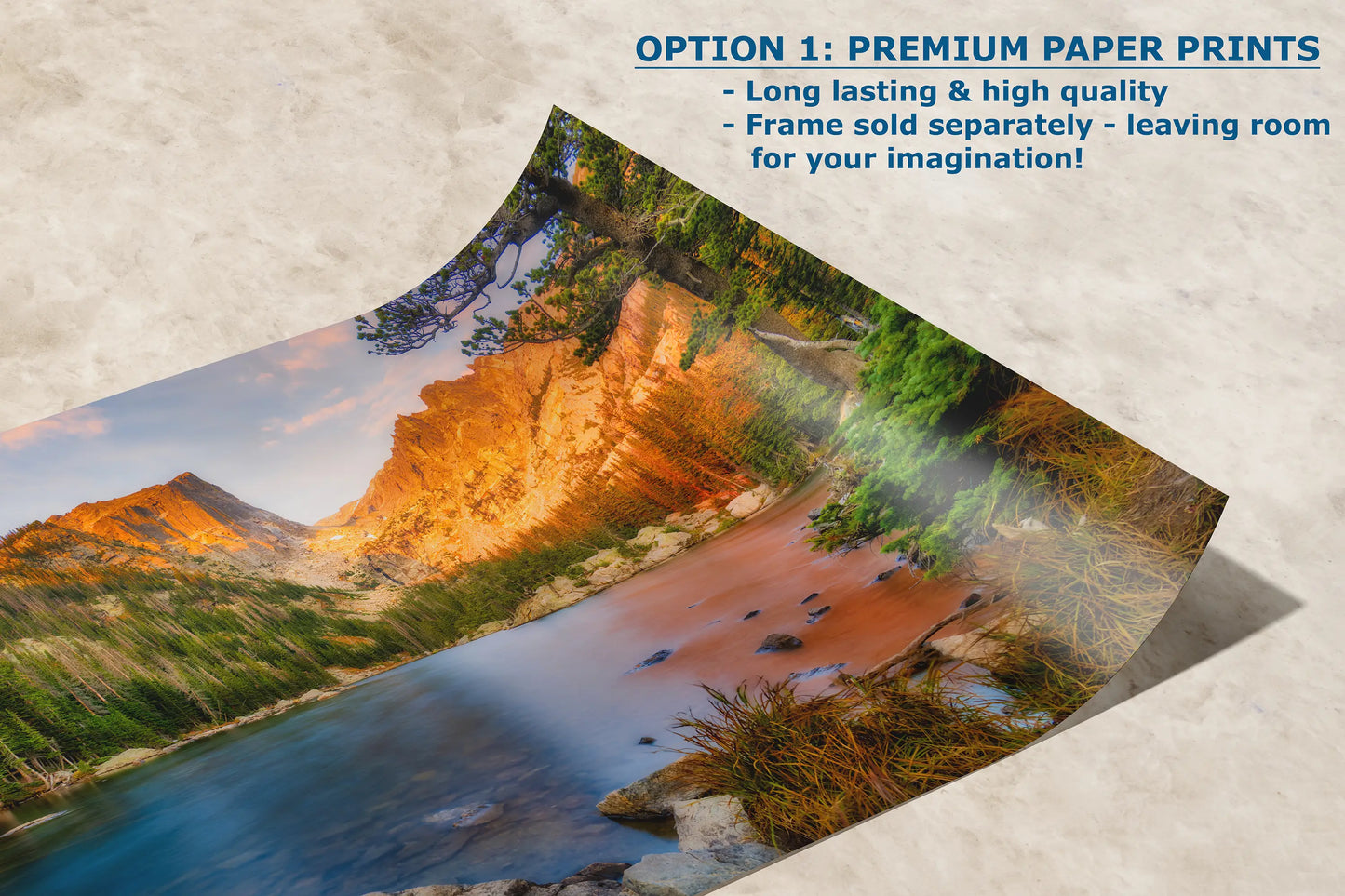 Dream Lake Rocky Mountain National Park Mountain Picture Nature Photo, Relaxation Artwork for Meditation, Office, Apartment & House Decor