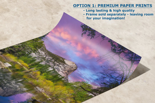 Mirror Lake Yosemite National Park Mountain Picture Nature Photo Relaxation Artwork of Mt. Watkins for Meditation, Office, and House Decor