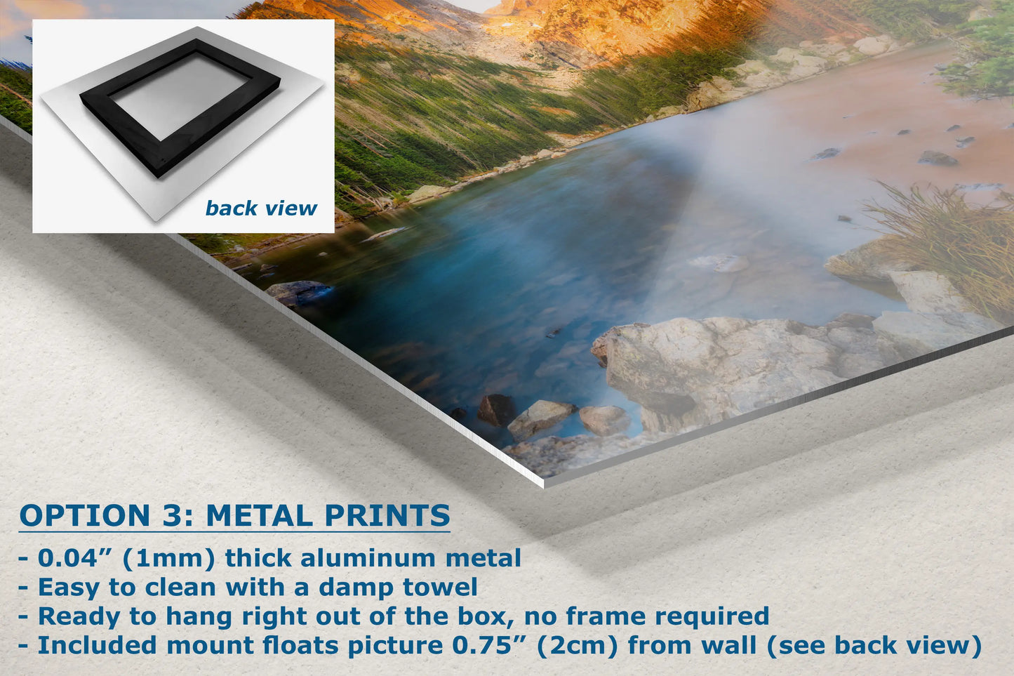 Dream Lake Rocky Mountain National Park Mountain Picture Nature Photo, Relaxation Artwork for Meditation, Office, Apartment & House Decor