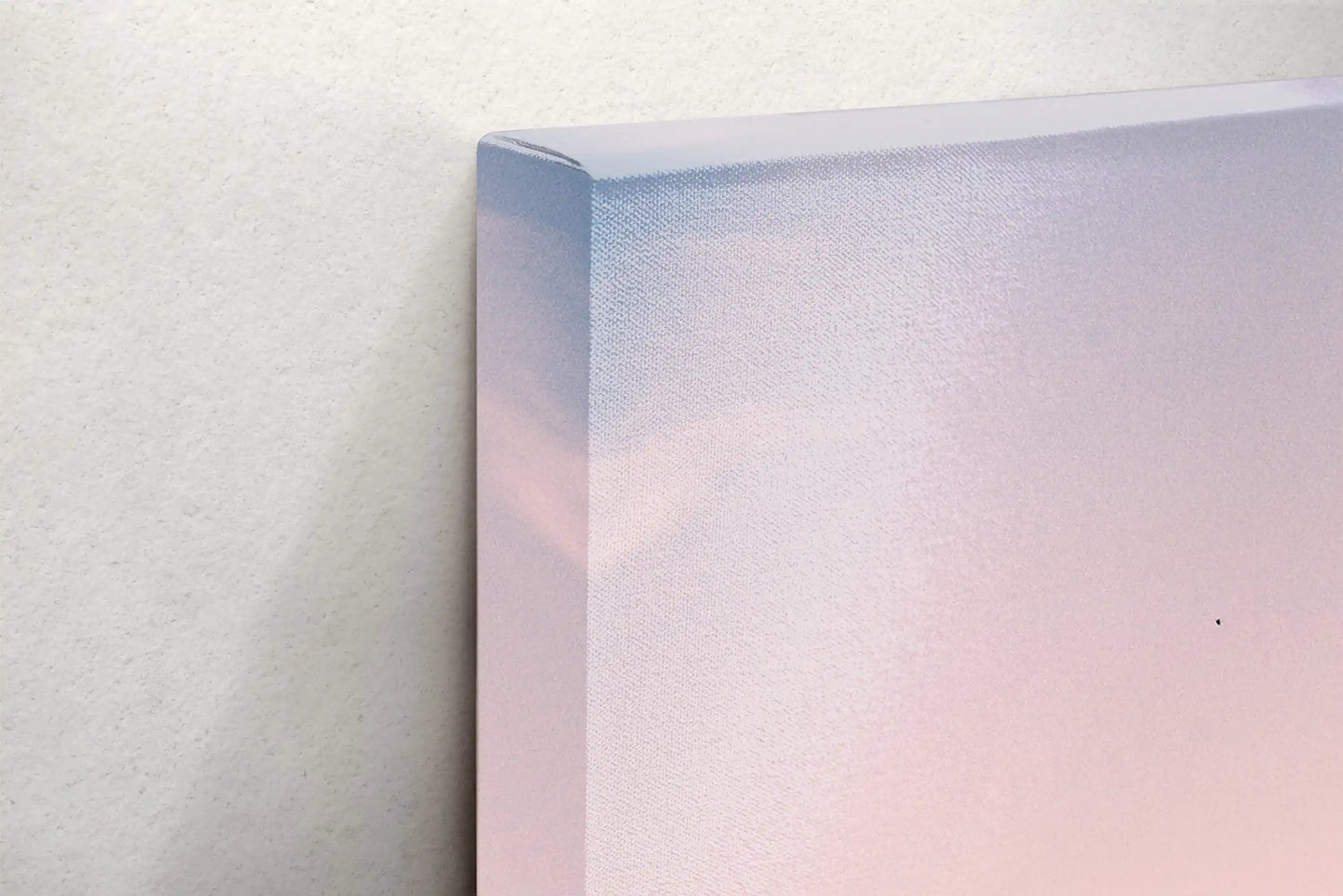 A glimpse of the side of a stretched canvas print, with a vintage image of the Golden Gate Bridge, capturing the essence of timeless San Francisco decor.