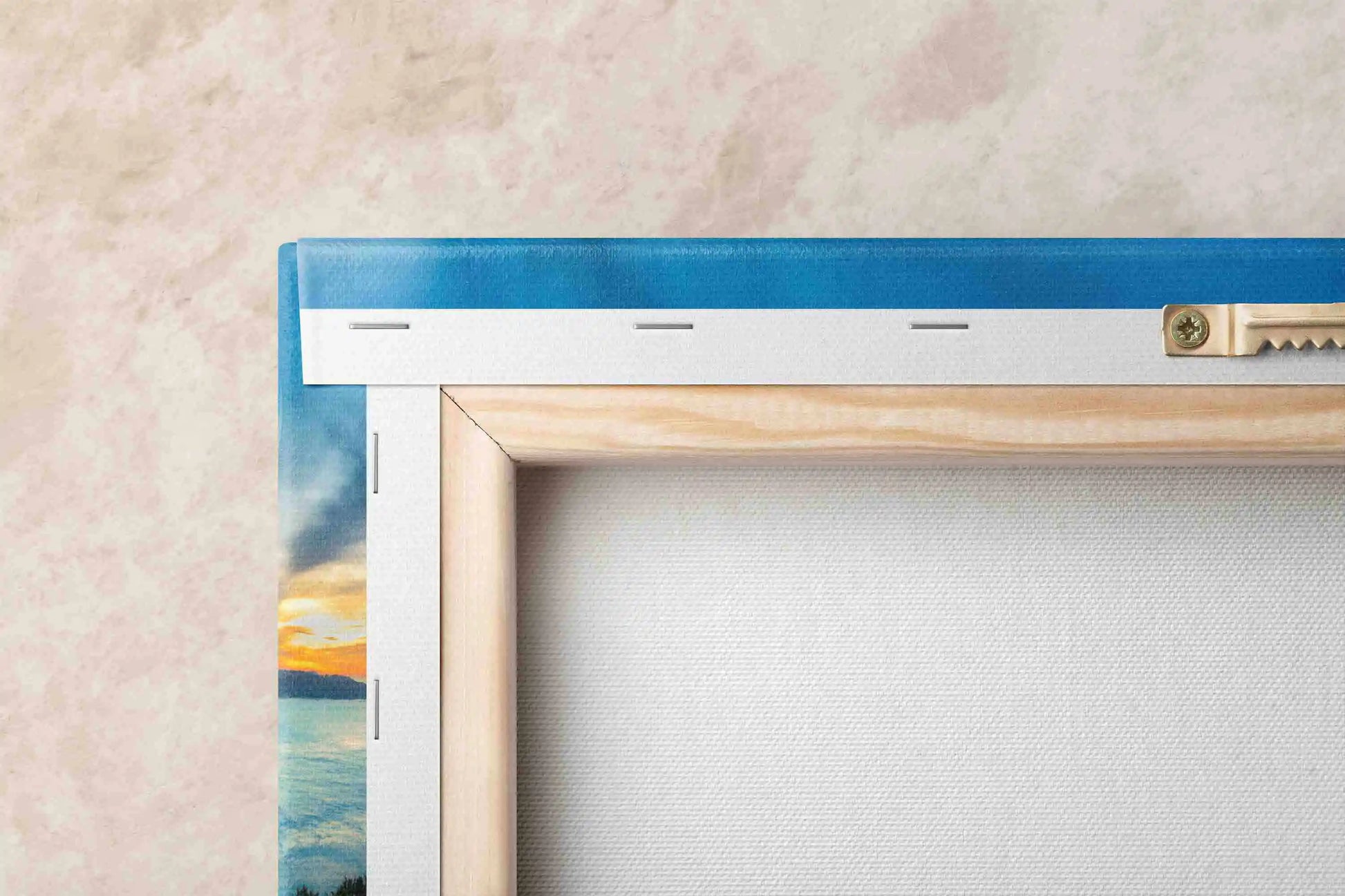 Close up back view of Golden Gate Bridge Photo Canvas Print