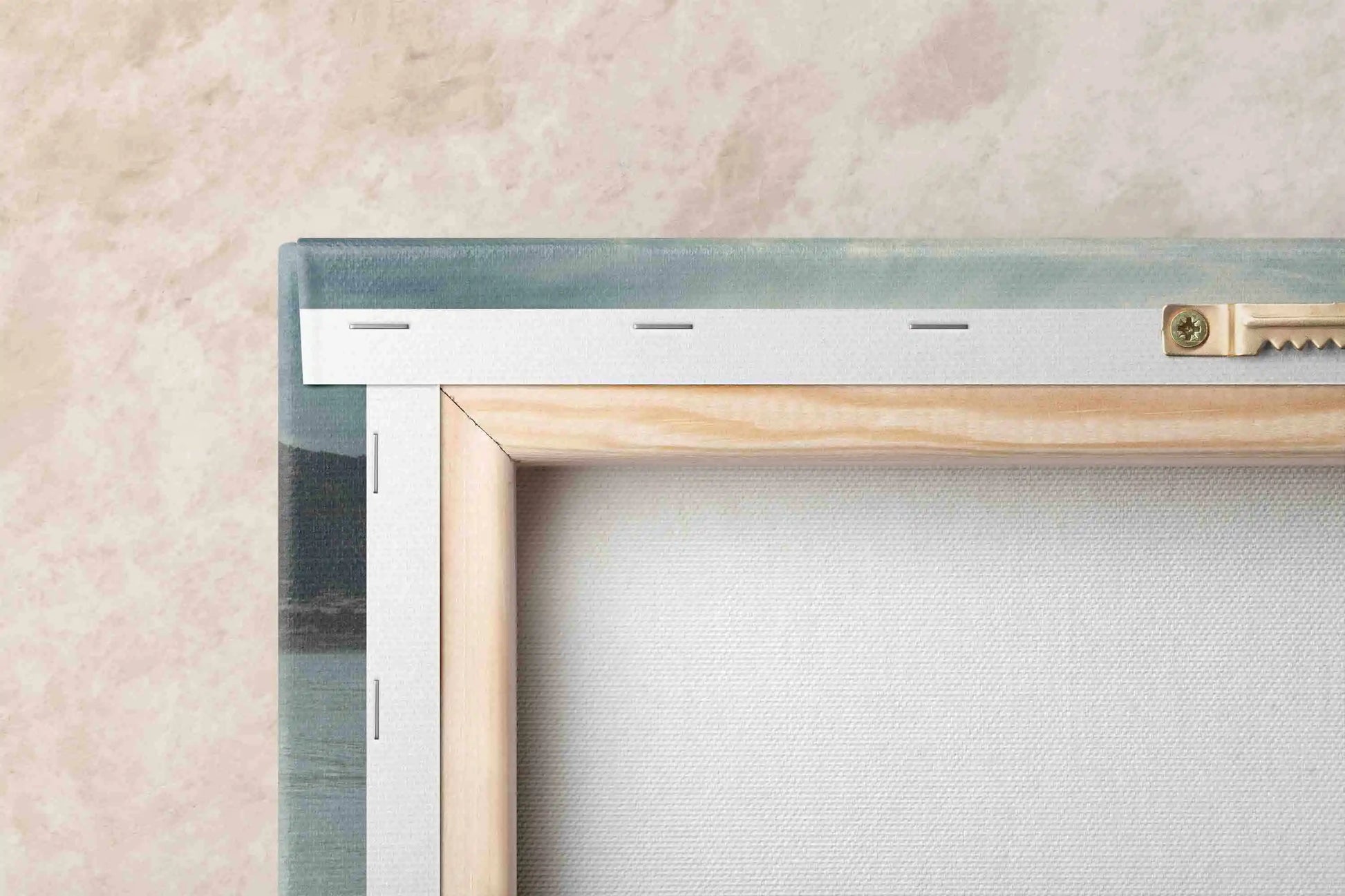 Back view of canvas wall decor