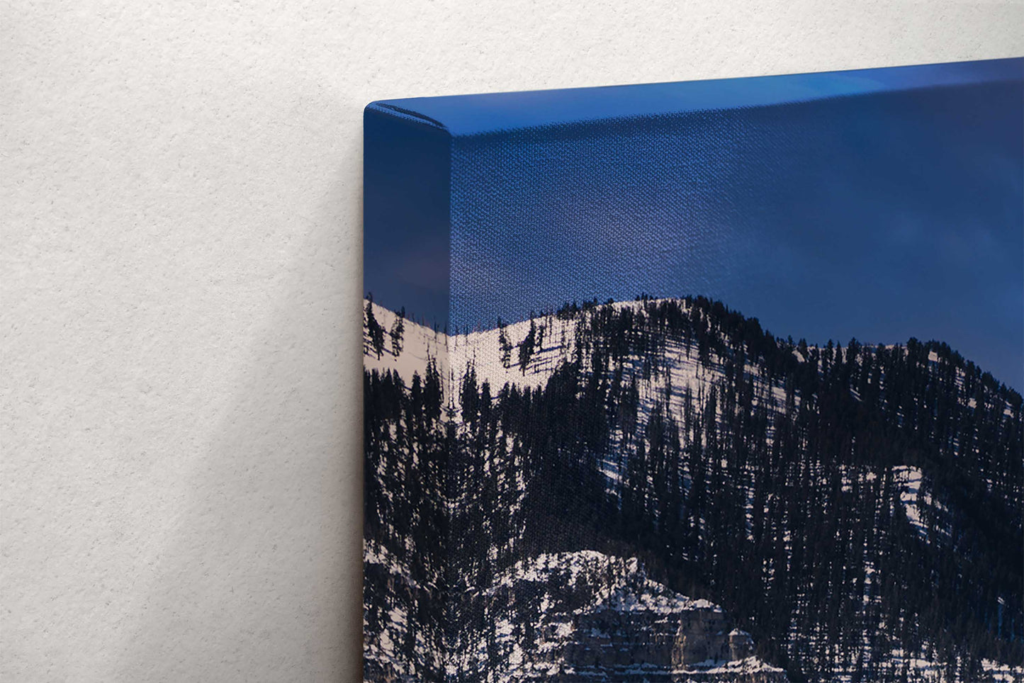 Mt Charleston Nevada Mountain Picture, Snowy Scenery Nature Photo Relaxation Artwork, Winter Landscape for Office, Dorm, Bohemian Decor