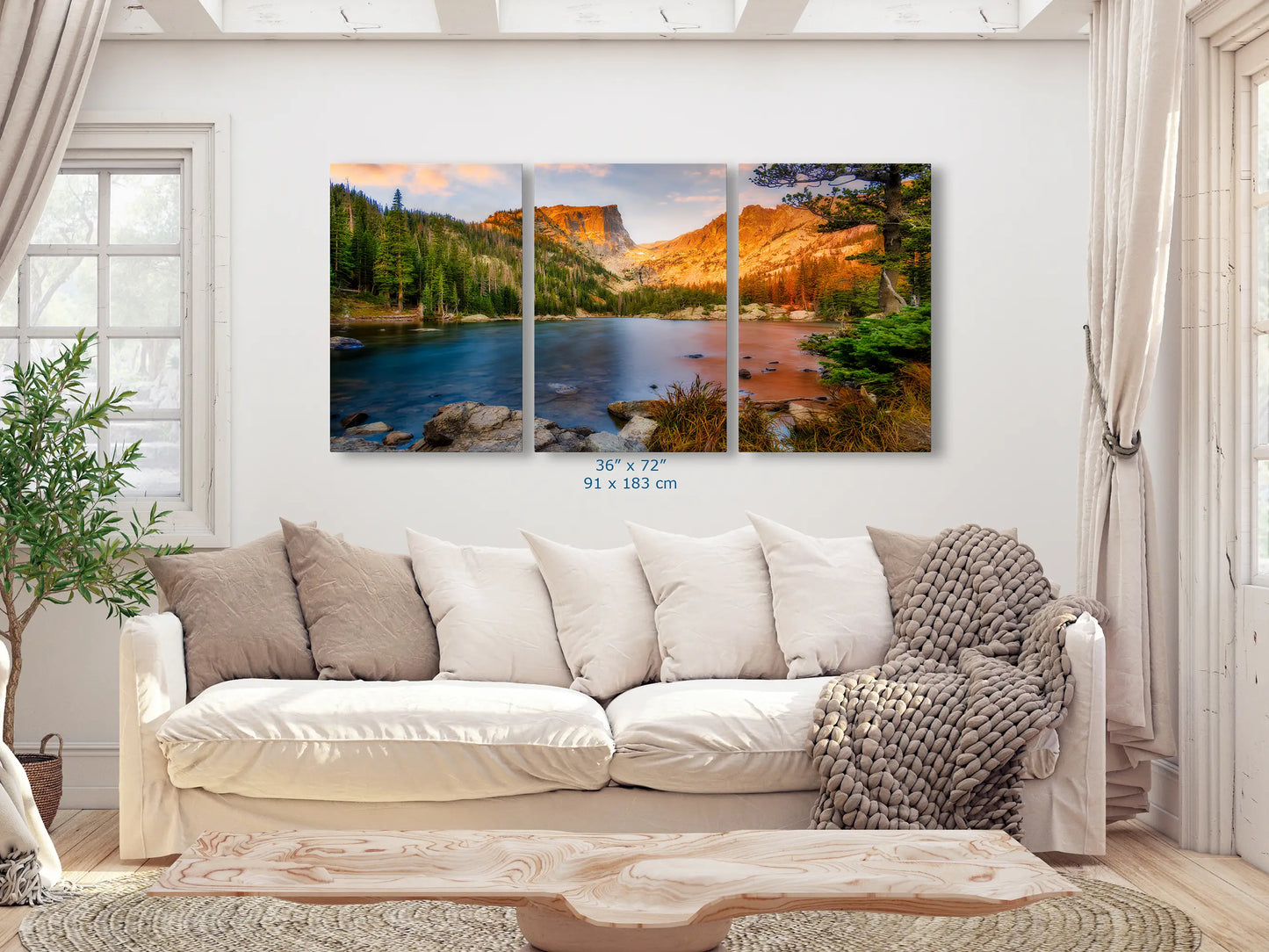 Dream Lake Rocky Mountain National Park Mountain Picture Nature Photo, Relaxation Artwork for Meditation, Office, Apartment & House Decor