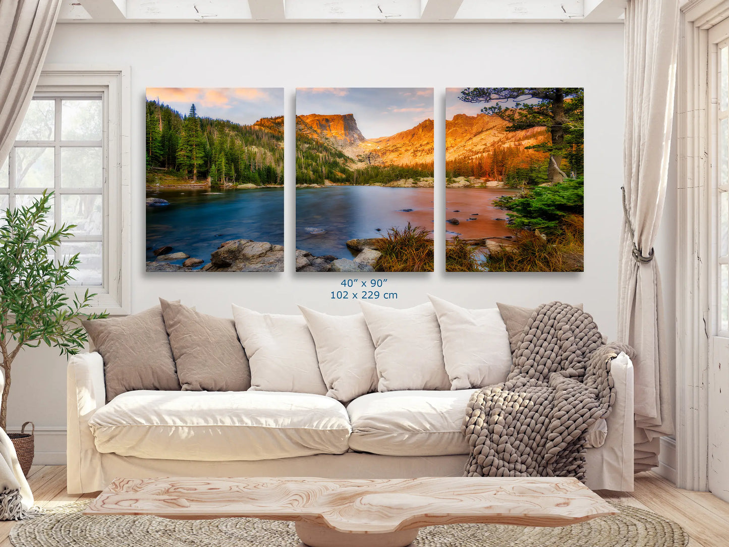 Dream Lake Rocky Mountain National Park Mountain Picture Nature Photo, Relaxation Artwork for Meditation, Office, Apartment & House Decor