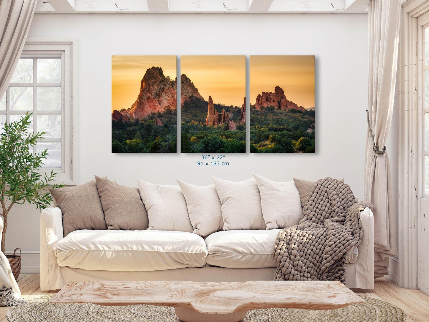 Garden of the Gods Colorado Mountain Photo - Serene Rocky Mountain Nature Photo for Meditation Home Decor
