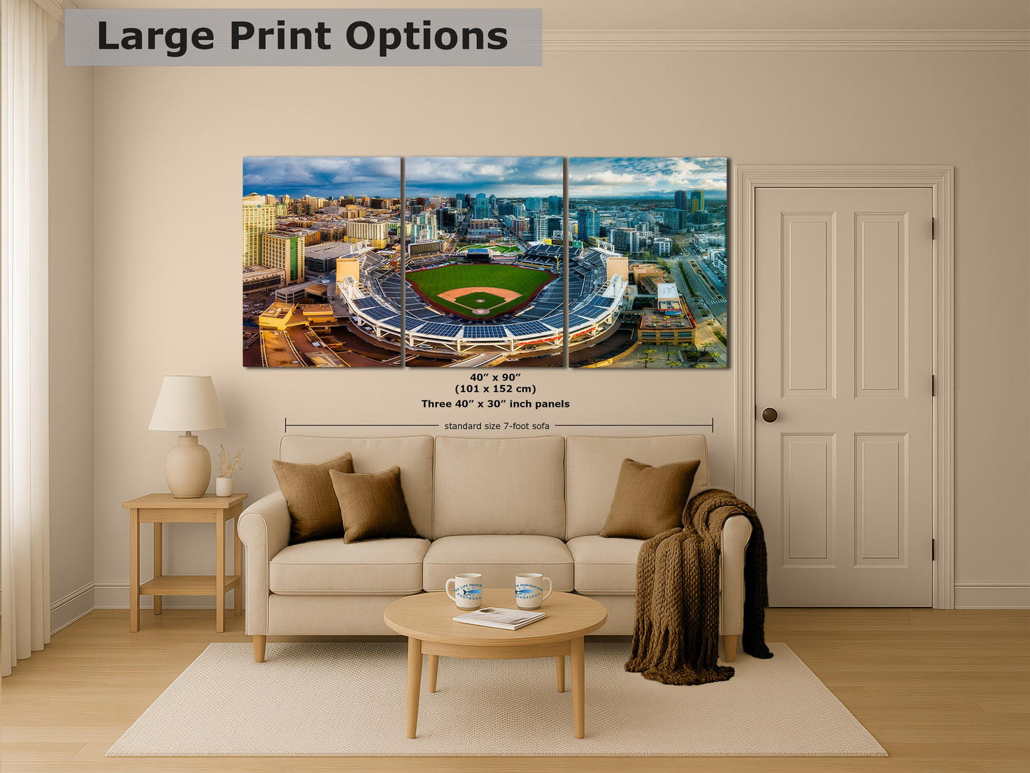San Diego Padres Baseball Petco Park SD Skyline Print – MLB Stadium Wall Art for Sports Fans & Home Decor