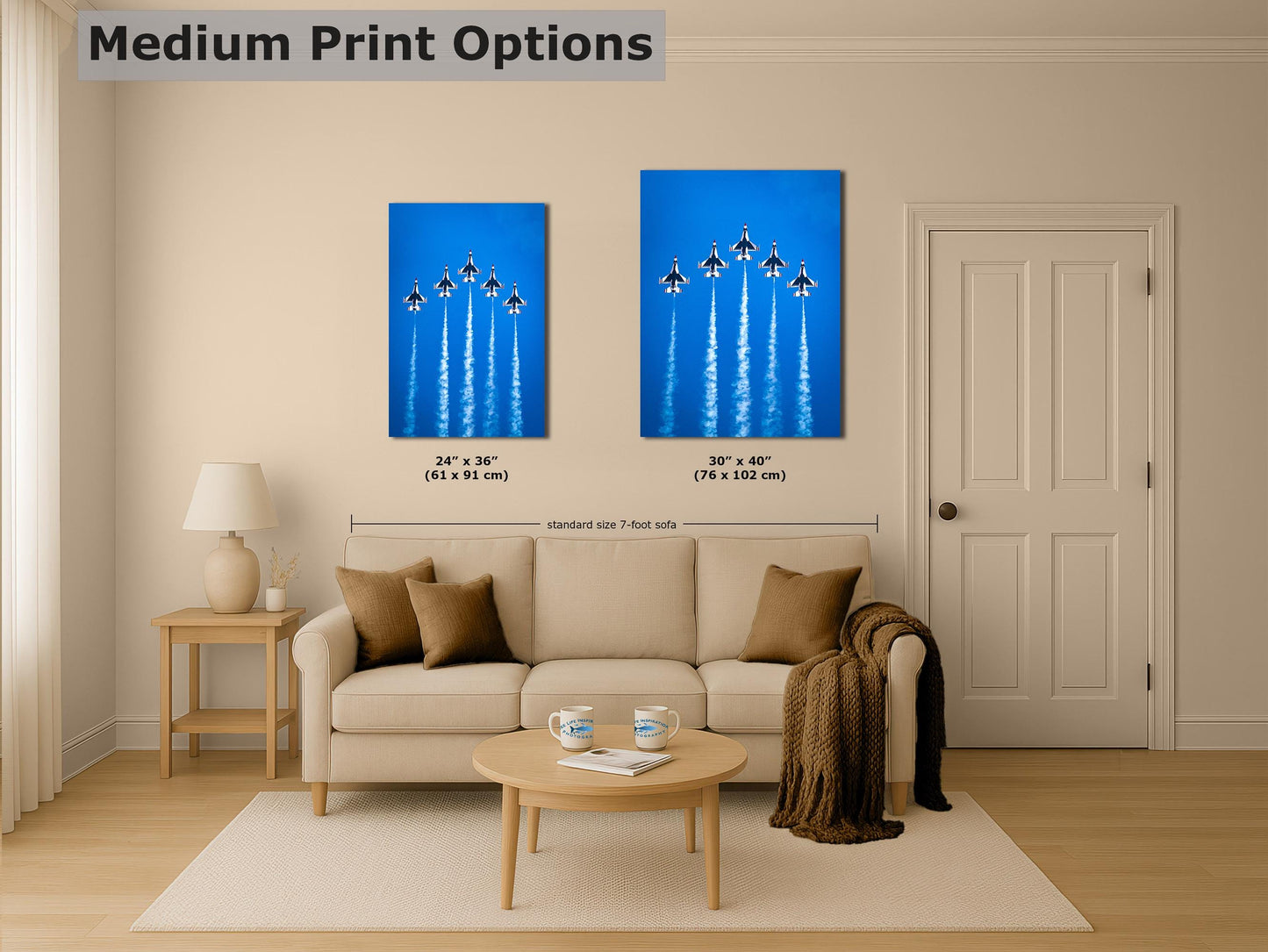 US Airforce Thunderbirds F-16 Fighting Falcon Aviation Artwork, Military Jet Fighter Wall Decor, Aviation Photo, Man Cave or Garage Art
