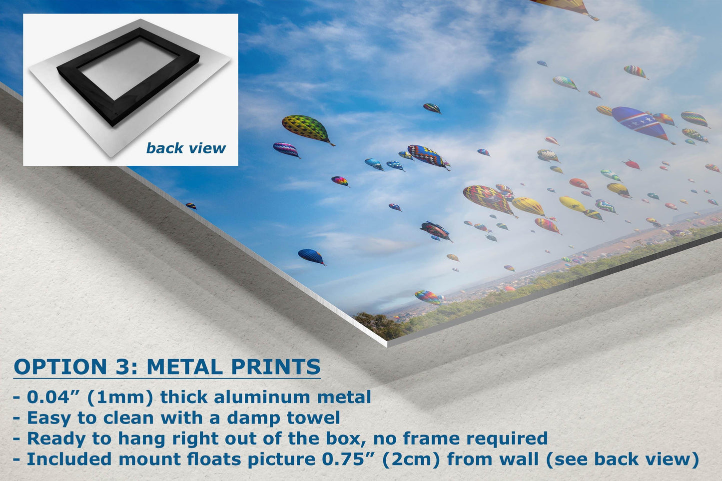 Hot Air Balloon Festival Mass Ascension | Albuquerque New Mexico Balloon Fiesta Wall Art Panorama | Office, Cubicle & House Decor