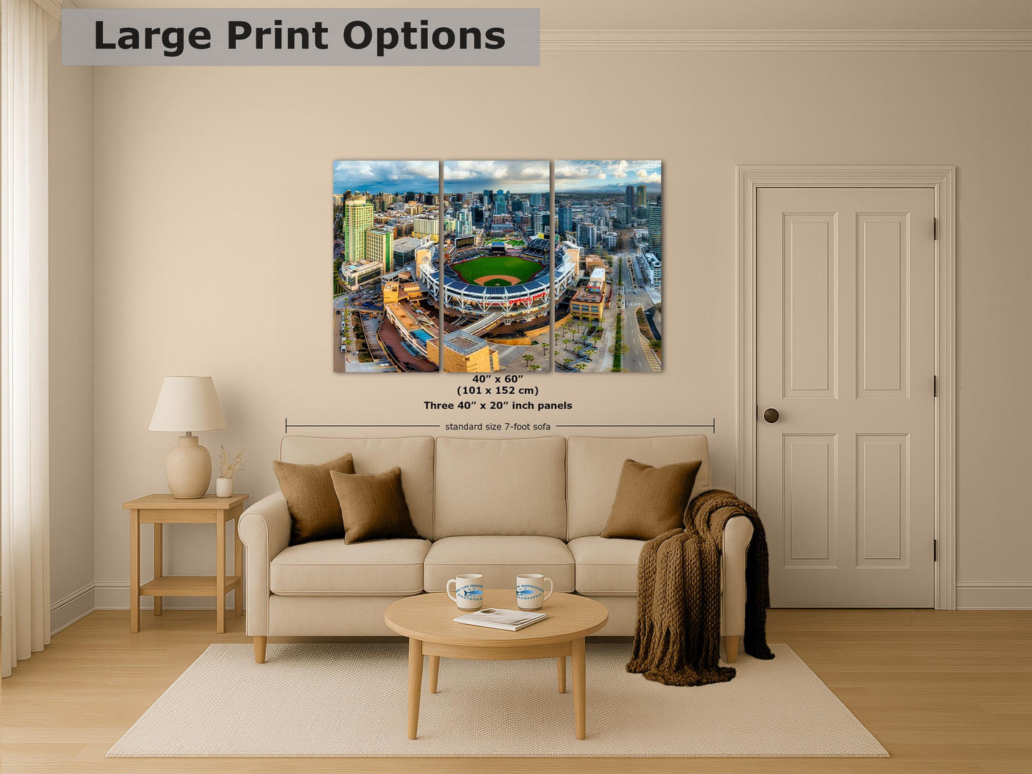 San Diego Padres Baseball Petco Park Skyline Print – MLB Stadium Wall Art for Sports Fans & Home Decor