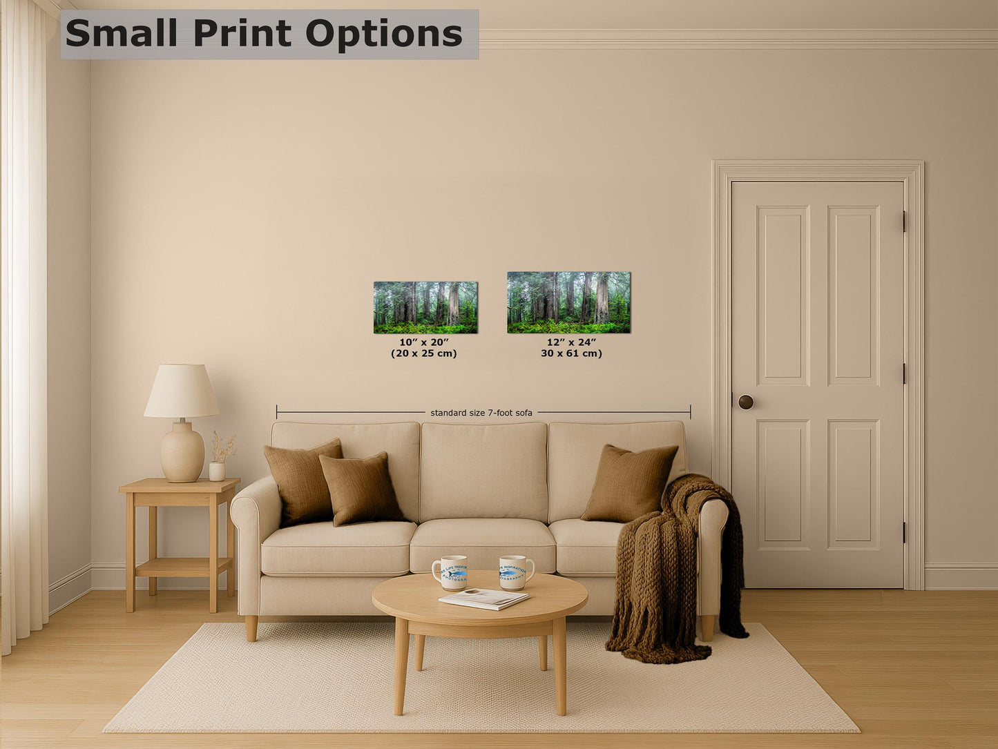 Redwood Trees Forest Picture Nature Photo, Forest Bathing in Misty California Redwoods Wall Art, for Relaxation in the Home and Office