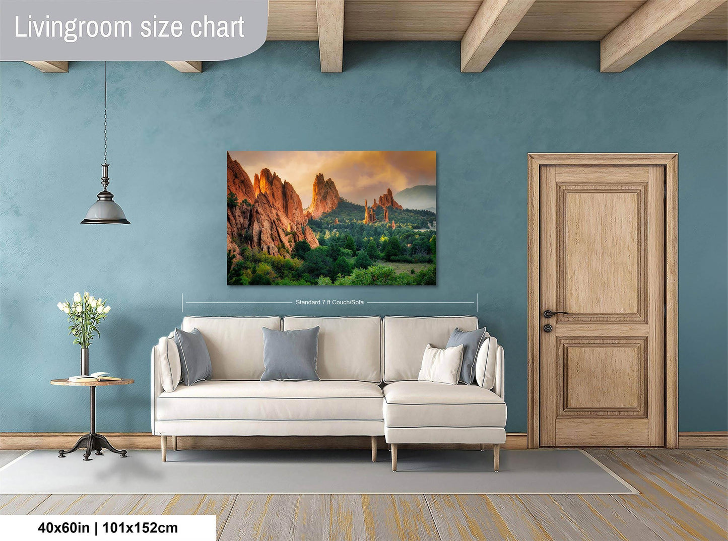 Garden of the Gods Colorado Mountain Picture Nature Photo, Rocky Mountain Relaxation Artwork for Meditation, Office, & House Decor