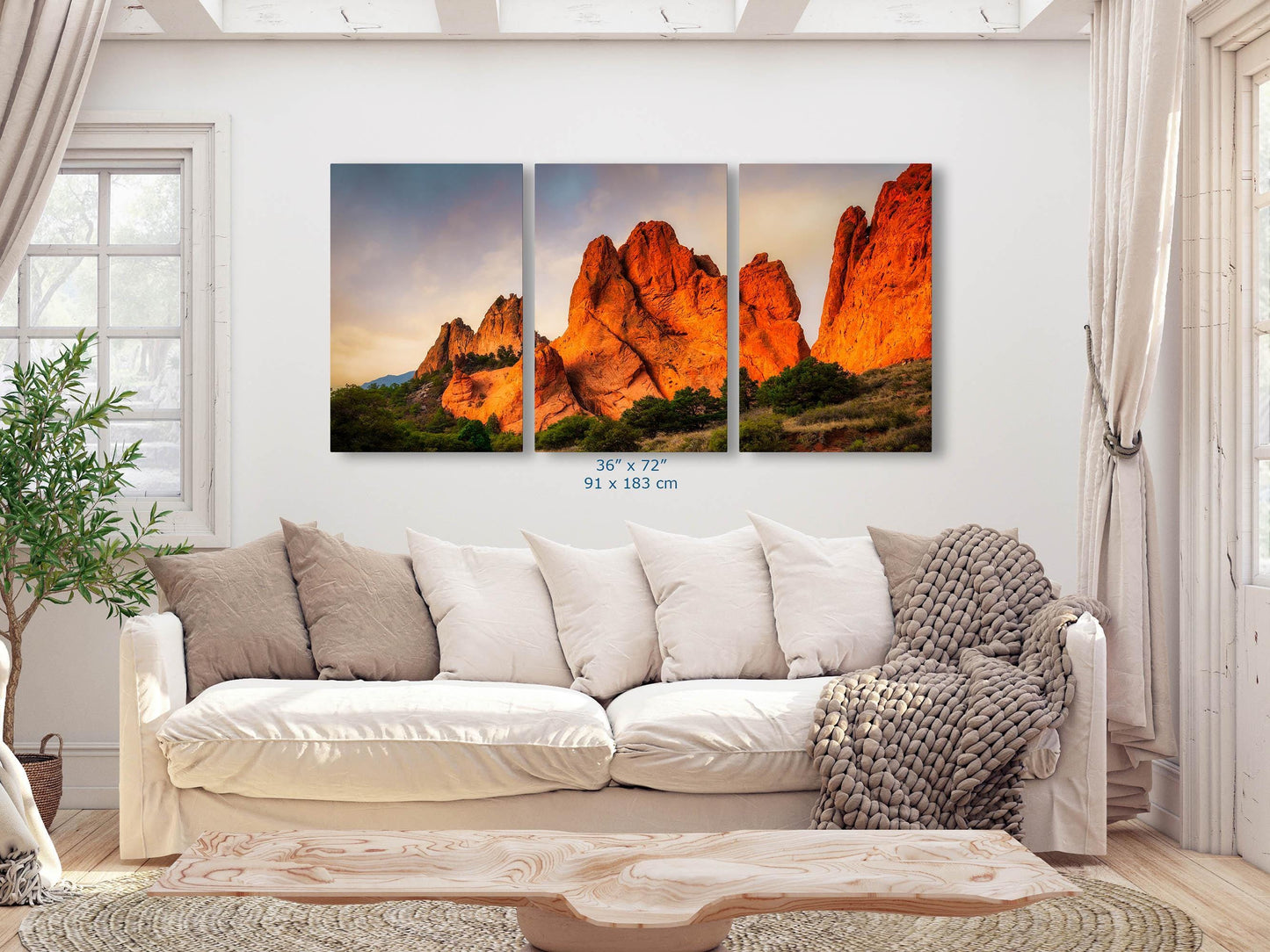 Garden of the Gods Colorado Mountain Picture, Vibrant Rocky Mountain Nature Photo for Meditation Relaxation and Bohemian Decor