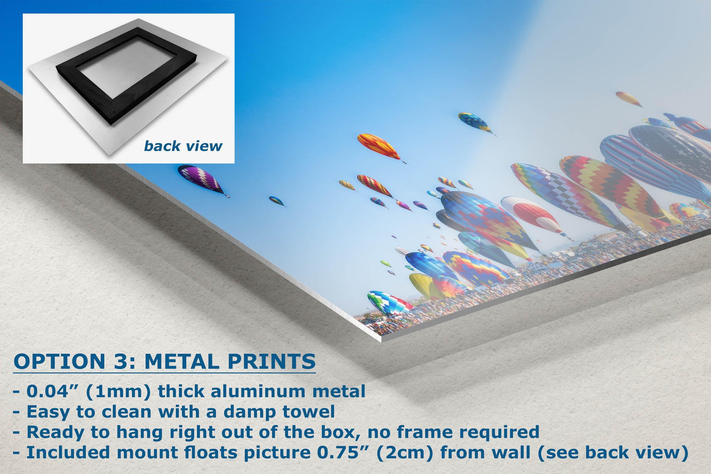 Hot Air Balloon Festival Mass Ascension Panorama Photo, Albuquerque New Mexico Balloon Fiesta Wall Art, Office, Cubicle & House Decor