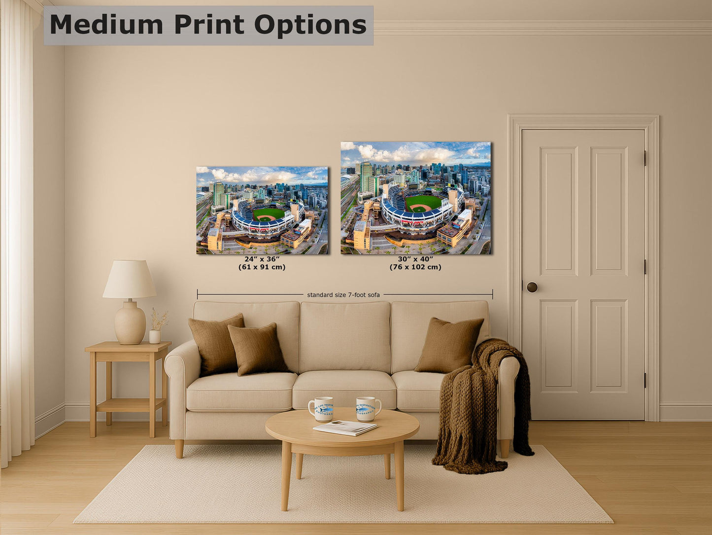 San Diego Padres Baseball Petco Park SD Skyline Print – MLB Stadium Wall Art for Sports Fans & Home Decor